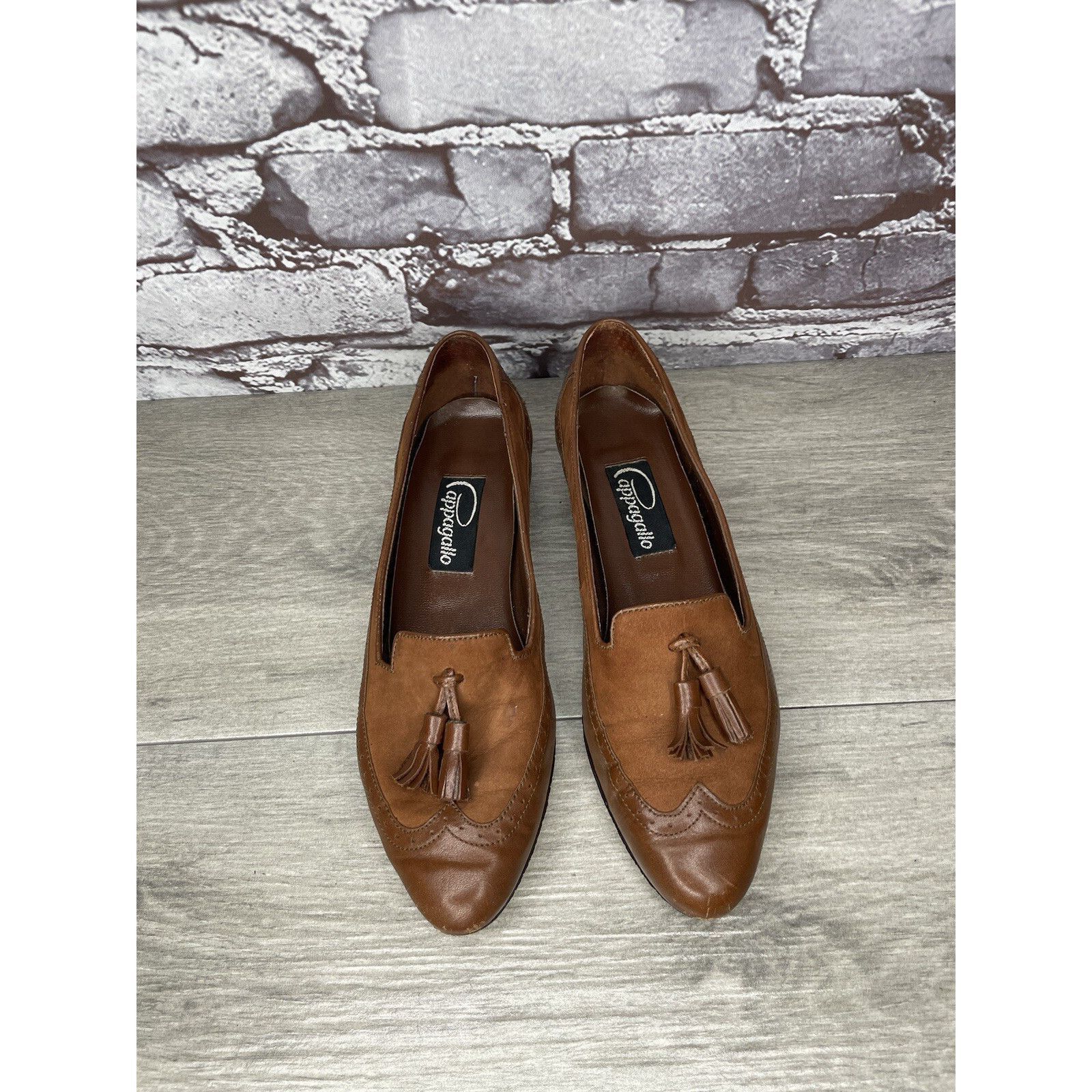 Other Cappagallo Brown Leather Wingtip Tassel Loafer Shoes Women S Size US 6 / IT 36 - 16 Thumbnail