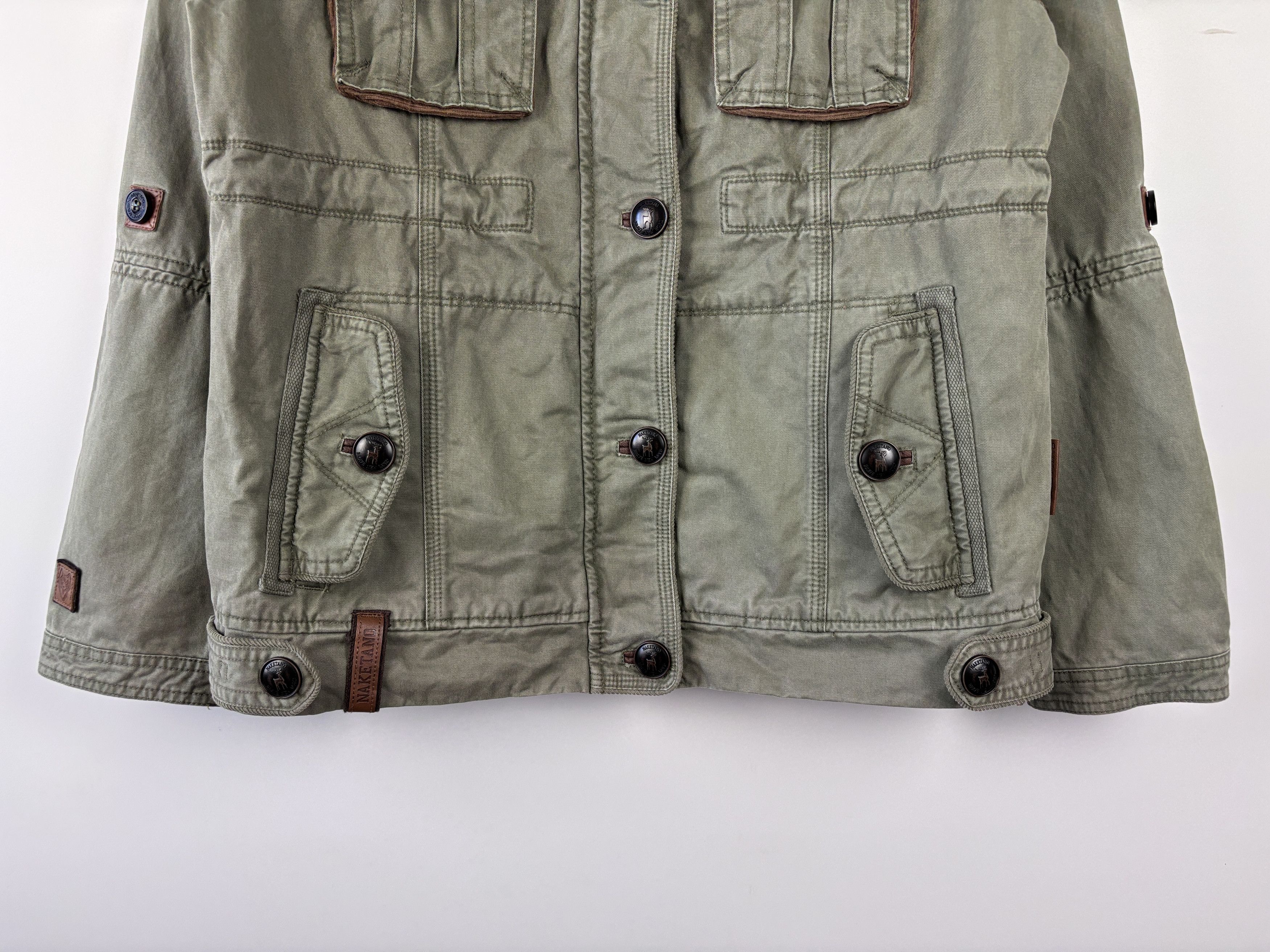 Naketano Womens Naketano Full Zip Jacket Khaki Size L Size L / US 10 / IT 46 - 3 Thumbnail