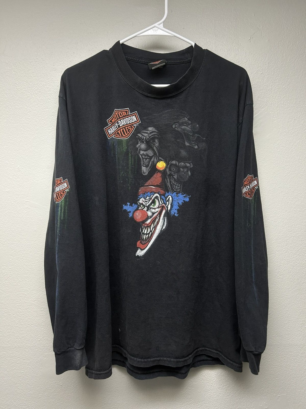 Harley Davidson ‘11 Harley Davidson Clown Jester Logo Longsleeve Size US L / EU 52-54 / 3 - 1 Thumbnail