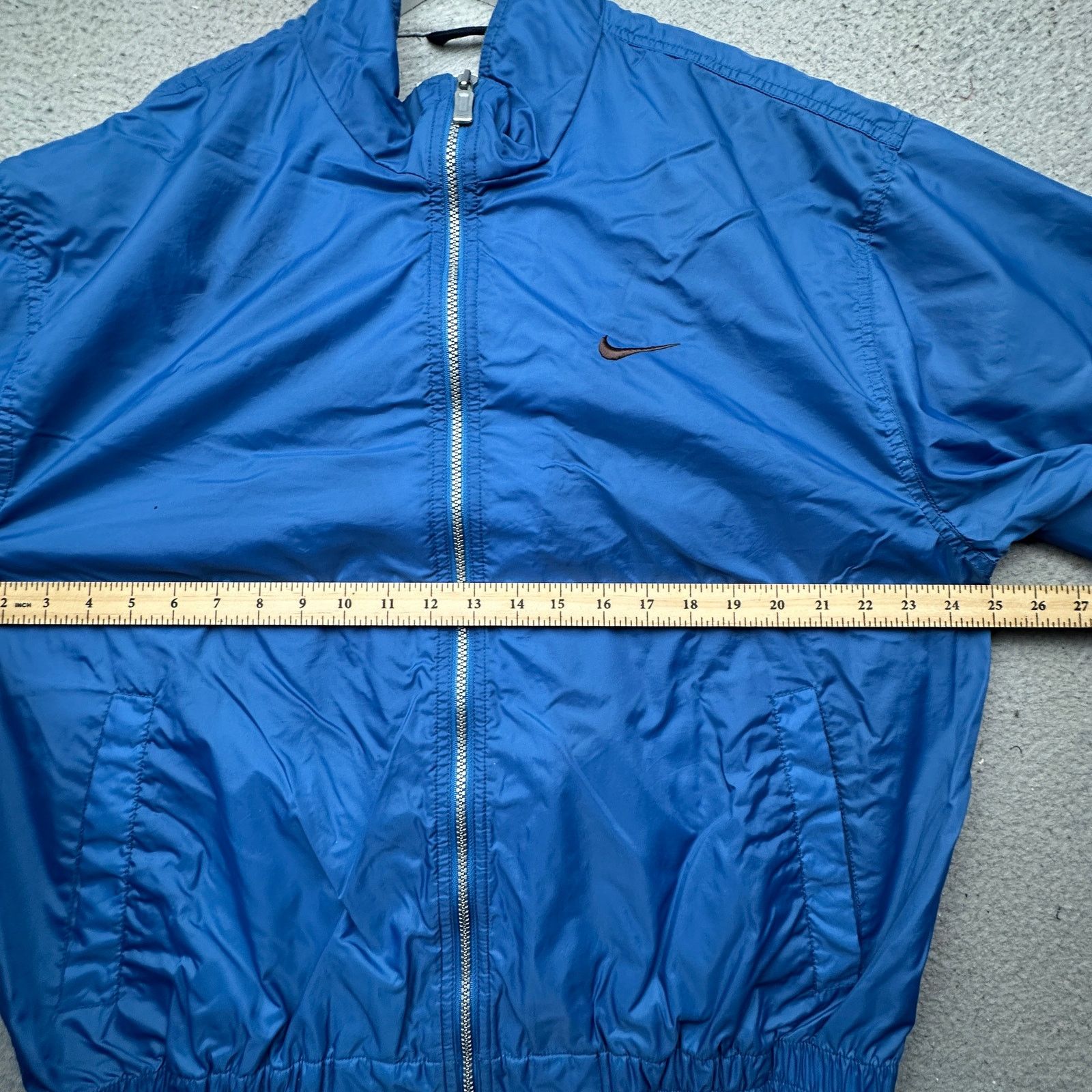 Nike VTG 90s Nike Windbreaker Jacket Mens Medium Blue Swoosh Size US M / EU 48-50 / 2 - 5 Thumbnail