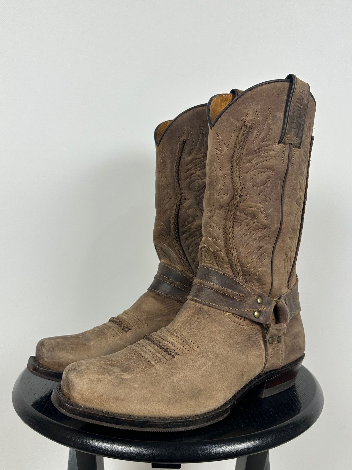 Sancho Boots Sancho Abarca 5122 Leather Cowboy Western Motorcycle Boots Size US 8 / EU 41 - 12 Thumbnail