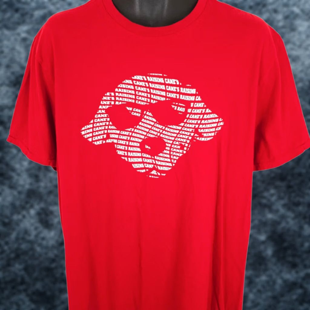 Vintage Raising Cane's T Shirt Mens XL Red Chicken Strips Fast Food Snack Tee Shirt Size US XL / EU 56 / 4 - 1 Thumbnail