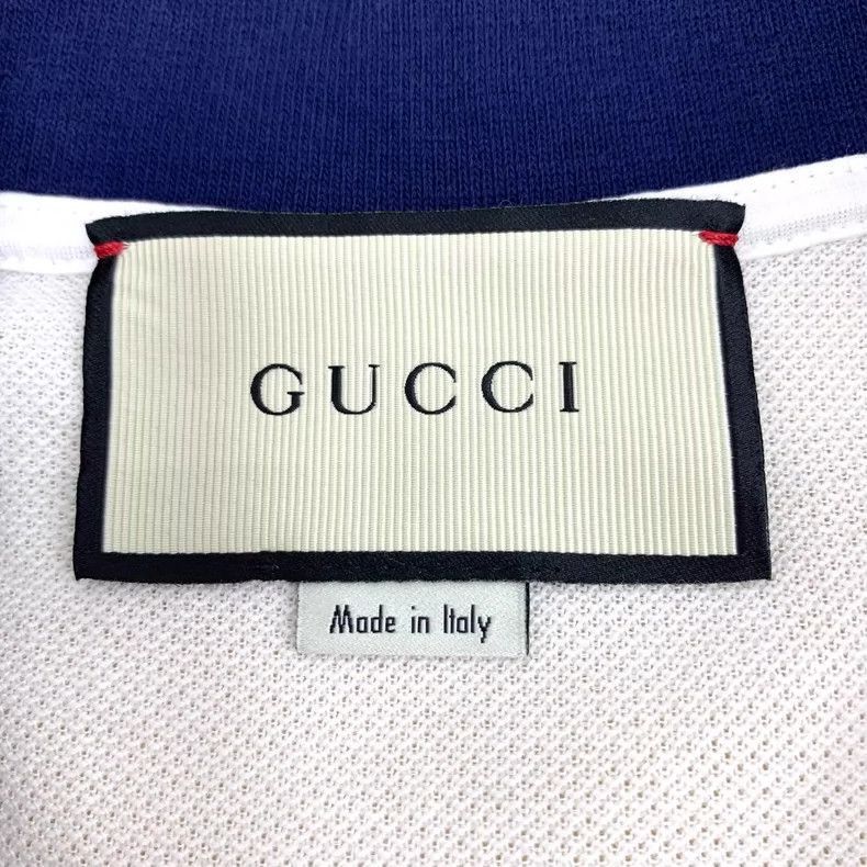 Gucci Gucci White Striped Cotton Short Sleeve Polo Shirt-2506 Size US L / EU 52-54 / 3 - 5 Thumbnail