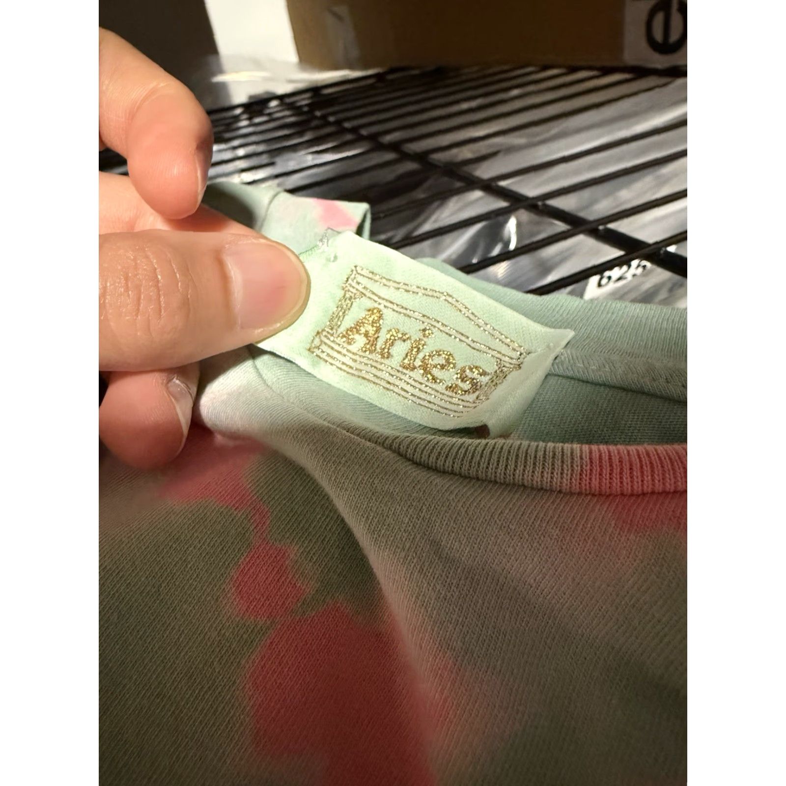 Aries VINTAGE Aries Mens 2XS Tie-Dye T-Shirt Short Sleeve Pink Green Crew Neck Shirt Mens XS Size US XXS / EU 40 - 3 Thumbnail