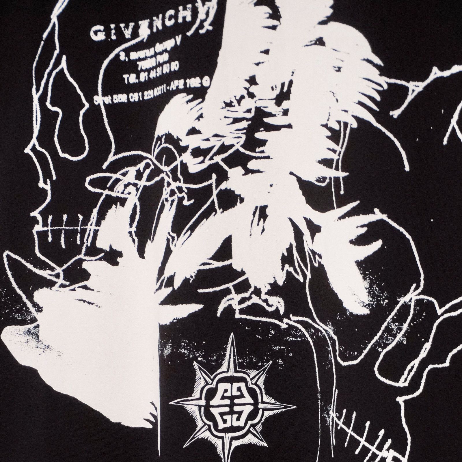 Givenchy Givenchy Barbed Iconic Gothic Logo Print Oversized Tee Shirt Size US L / EU 52-54 / 3 - 6 Thumbnail