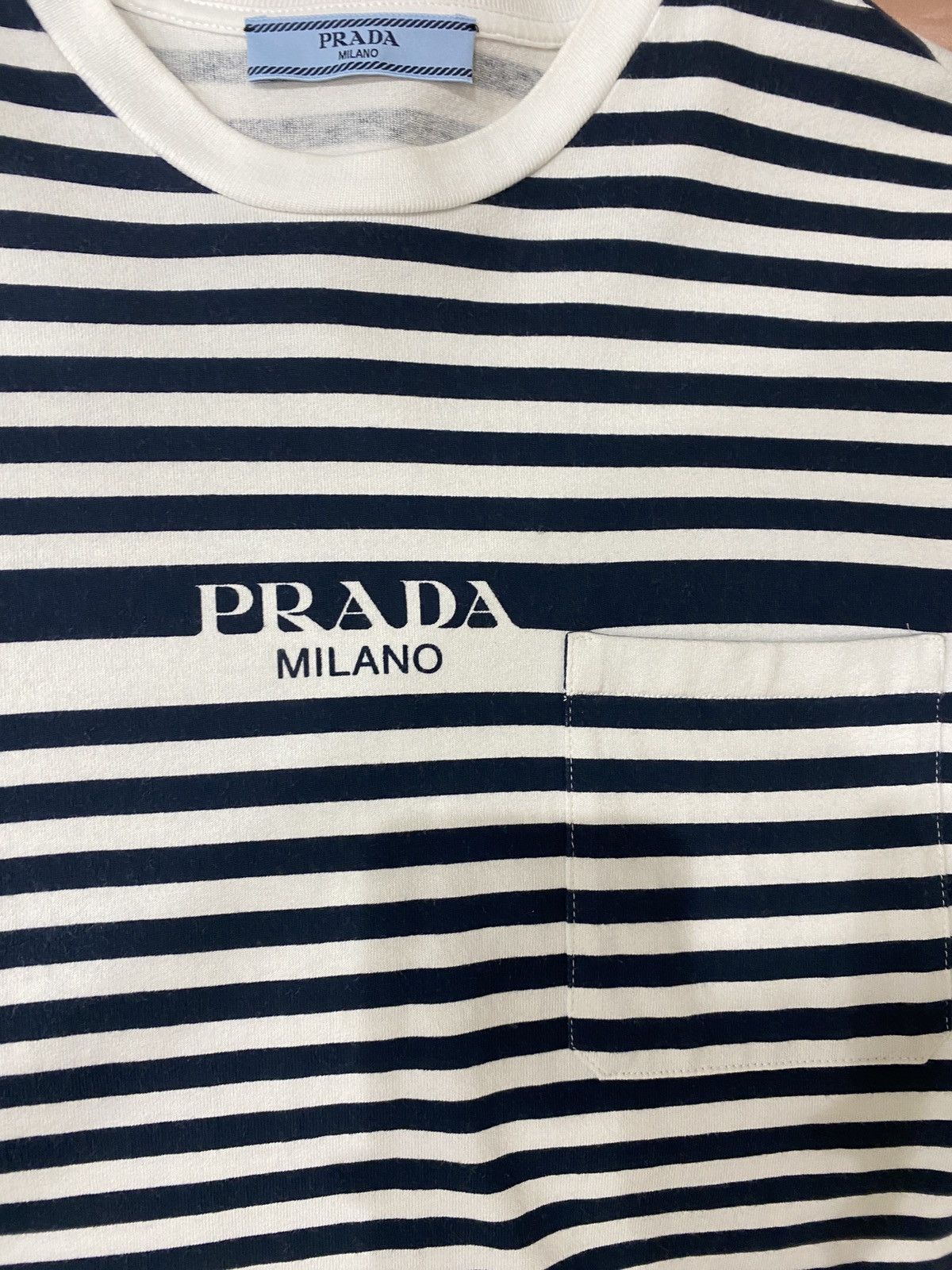 Prada PRADA Long-Sleeve T-Shirt/Top with Logo Size S / US 4 / IT 40 - 5 Thumbnail
