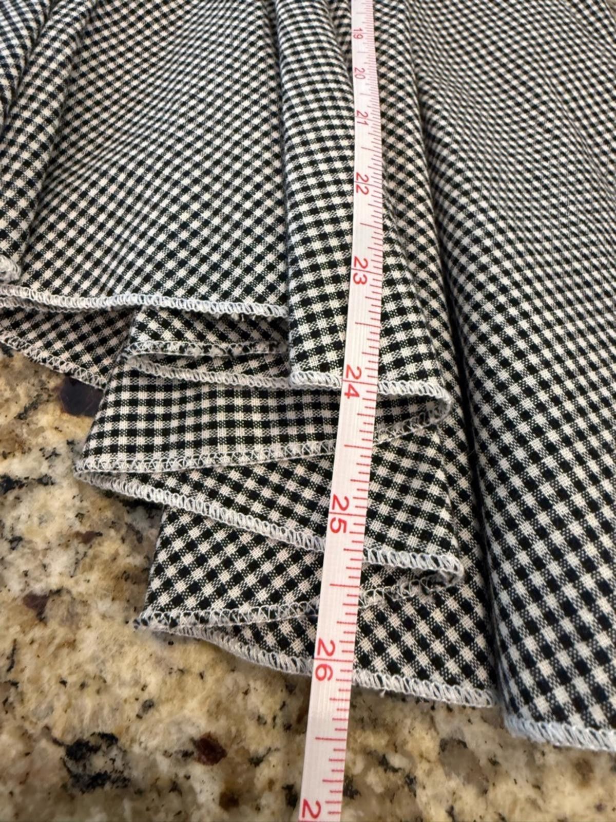 Polo Ralph Lauren POL black & white checkered dramatic asymmetrical skirt SM Size 28" / US 6 / IT 42 - 8 Thumbnail