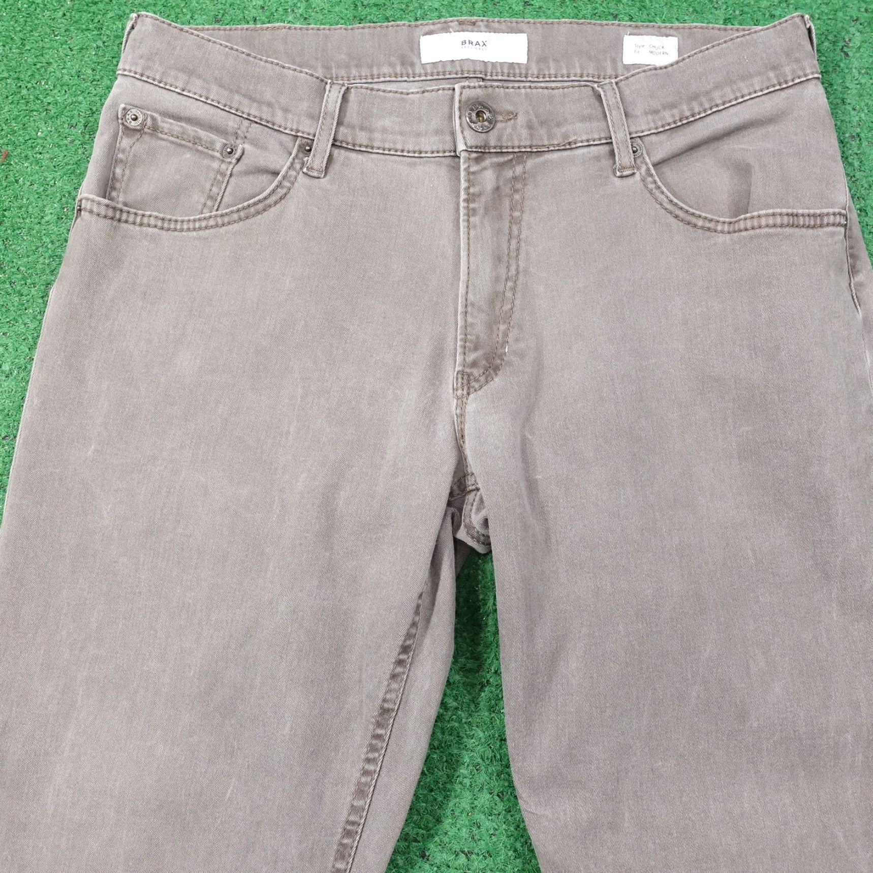BRAX BRAX Modern Fit Gray Denim Jeans Mens 33 Regular 5-Pocket Size US 33 - 2 Thumbnail
