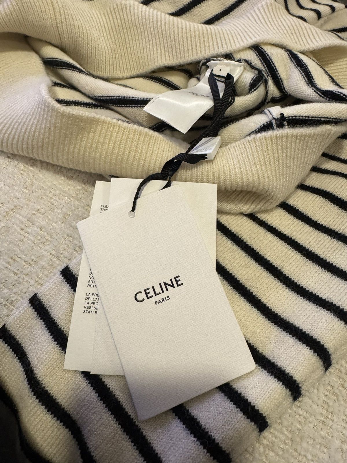 Celine CELINE FW19 Striped Turtleneck Wool Sweater Size US L / EU 52-54 / 3 - 8 Thumbnail