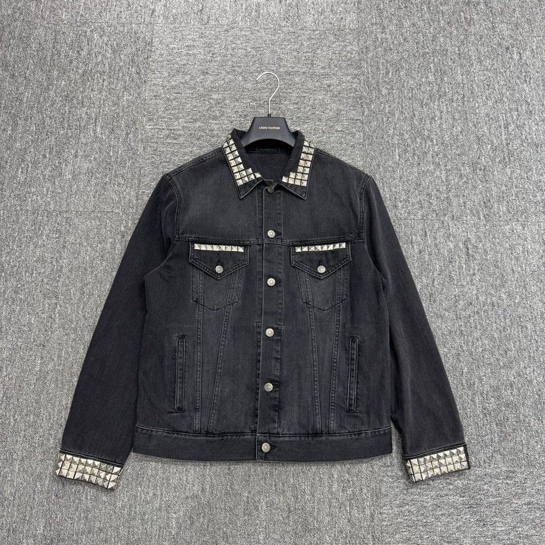 Gucci Gucci Flocked Panther Studded Denim Jacket Size US L / EU 52-54 / 3 - 1 Thumbnail