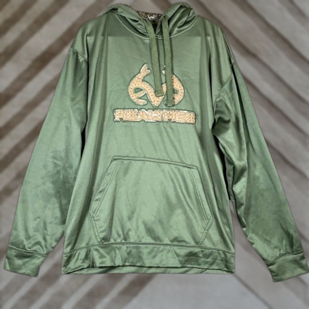Realtree Realtree Buckhorn River Mens Sweatshirt Green Camo Hoodie Therma Fit XL Pullover Long Sleeve Winter Fall Size US XL / EU 56 / 4 - 1 Thumbnail