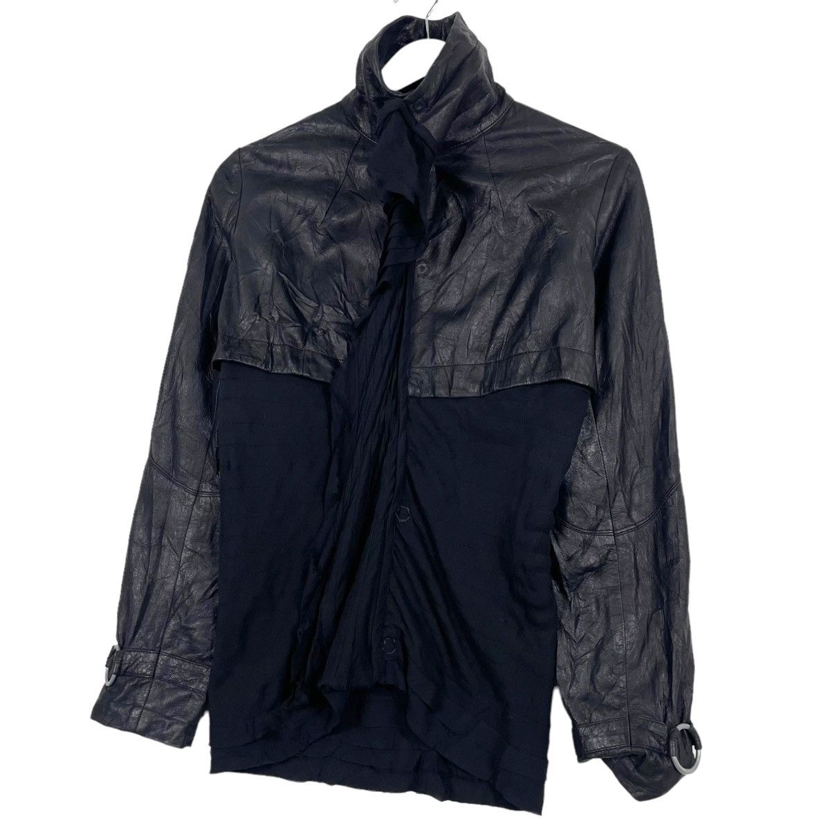 Angelos Frentzos 💥ANGELOS FRENTZOS LEATHER LINEN JACKET Size M / US 6-8 / IT 42-44 - 2 Thumbnail