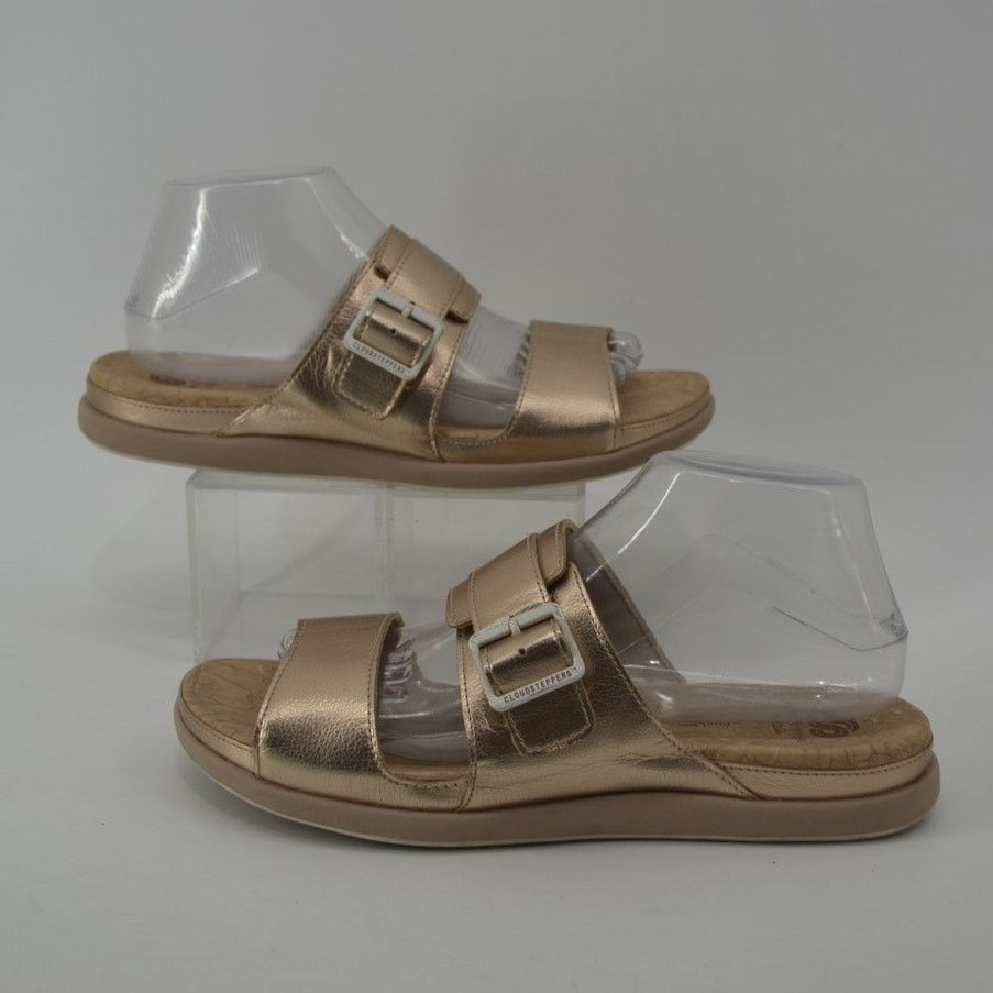 Clarks Cloudsteppers Clarks Size 9 June Tide Gold Metallic Slides Size US 9 / IT 39 - 7 Thumbnail