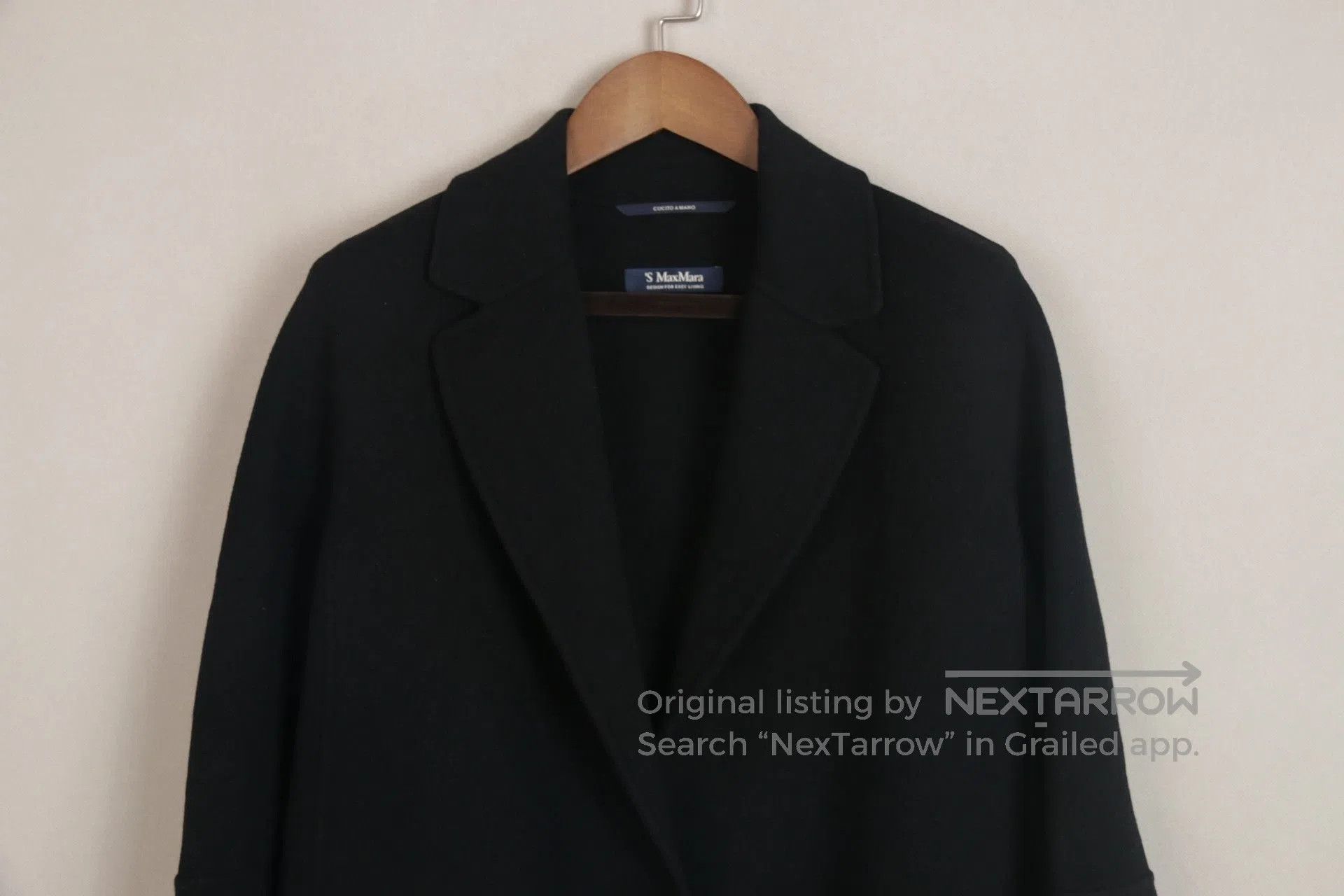 Max Mara Max Mara Black Wool Mid-Length Coat. Size M / US 6-8 / IT 42-44 - 2 Thumbnail