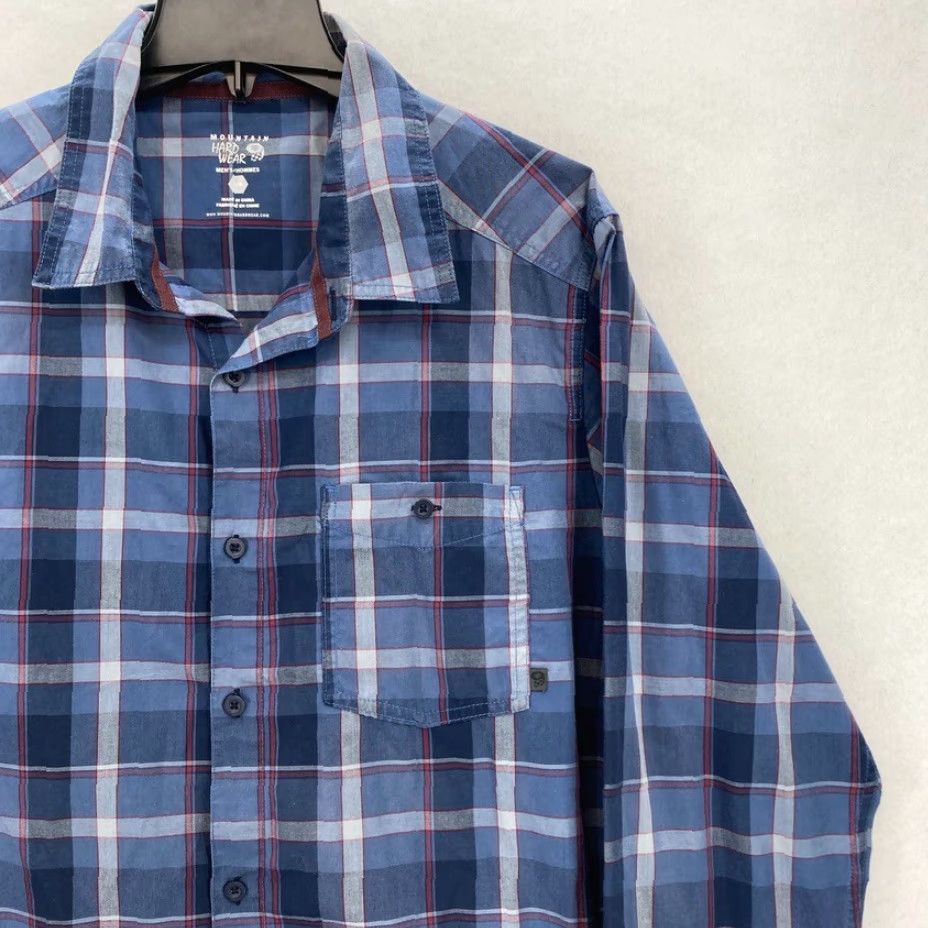 Mountain Hardwear Mountain Hardwear Button-Up Long Sleeve Shirt Mens L Blue Plaid Outdoor Camp Size US L / EU 52-54 / 3 - 2 Thumbnail