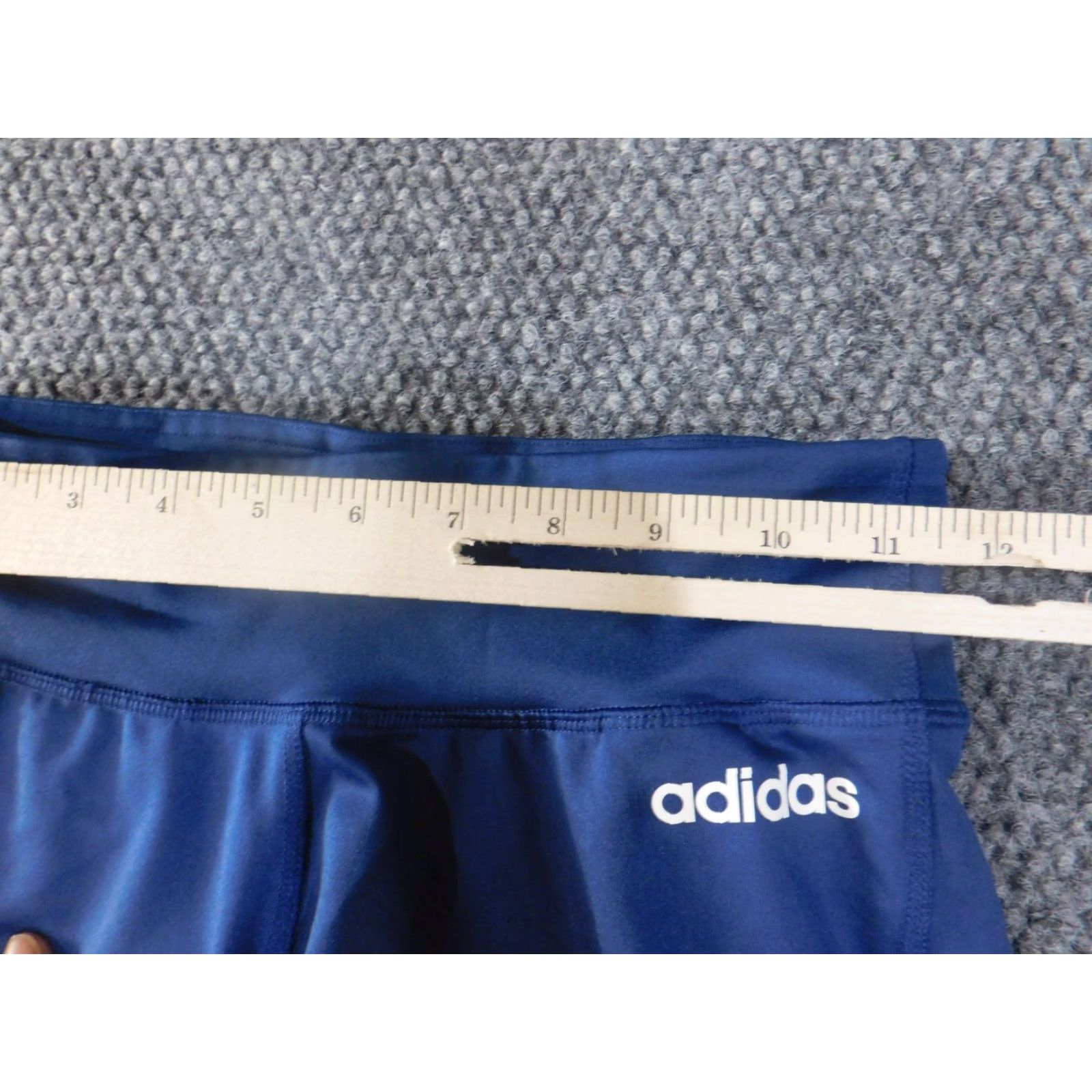 Adidas Adidas Leggings Women S Blue Print Running Performance Climalite Walking Compression Straight Inseam 21 in Size 40" / US 18 - 4 Thumbnail