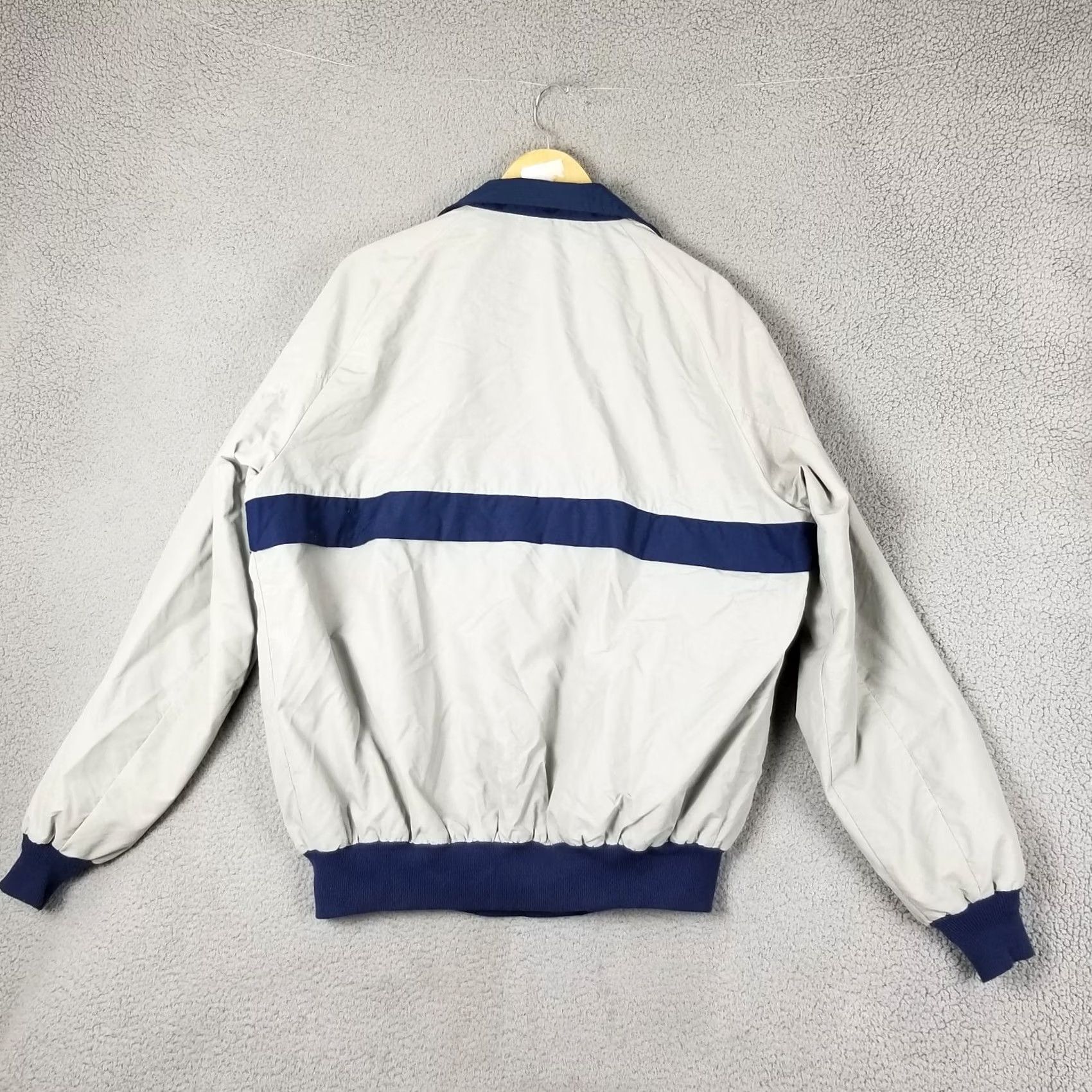 Vintage VINTAGE Field & Stream Bomber Jacket XLT Tall Gray Blue Stripe Pockets Lined Jacket Mens 80s 90s Outdoor Retro Size US XL / EU 56 / 4 - 7 Thumbnail