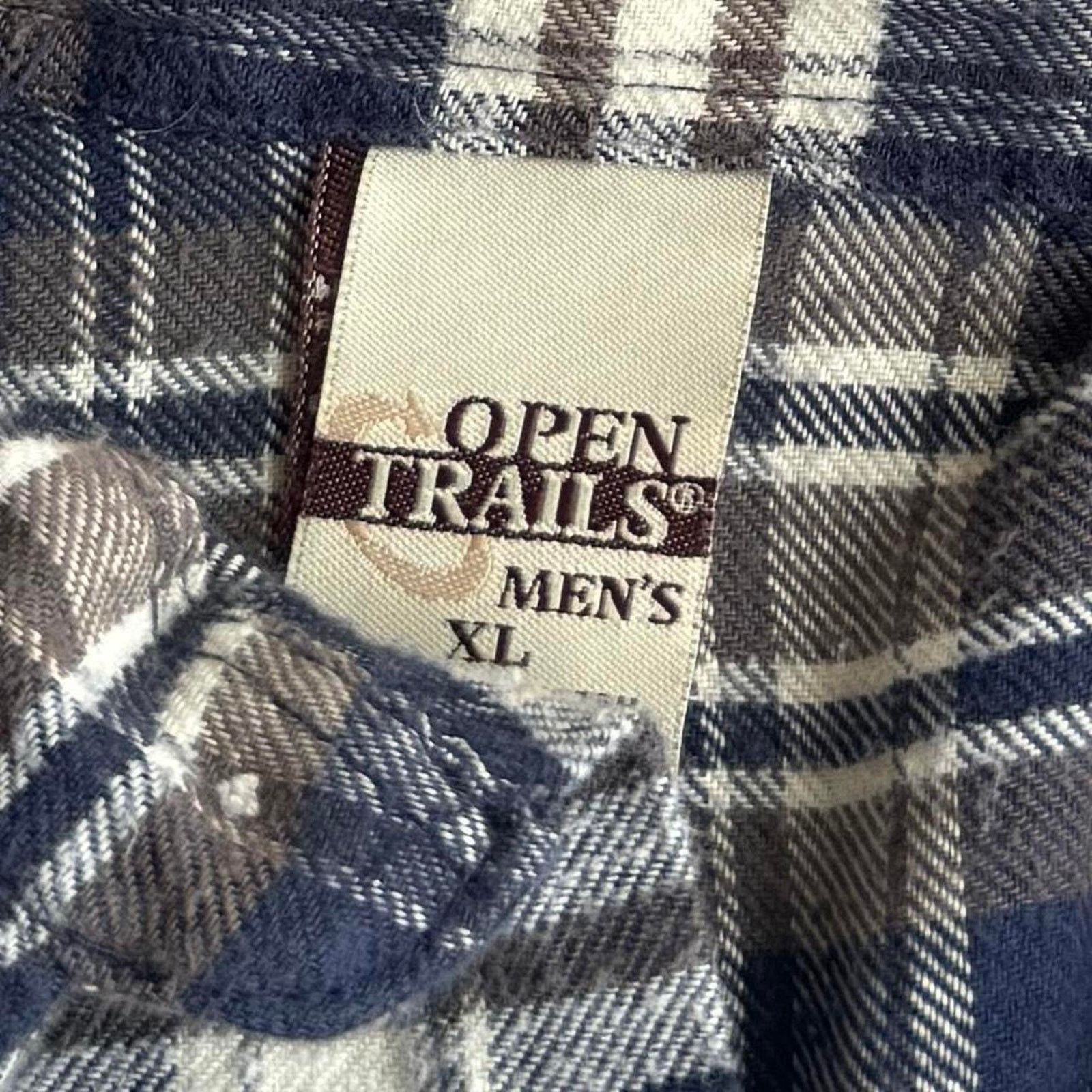 Vintage Vintage Brown & Blue Open Trails Essential Flannel Shirt Size US XL / EU 56 / 4 - 4 Thumbnail