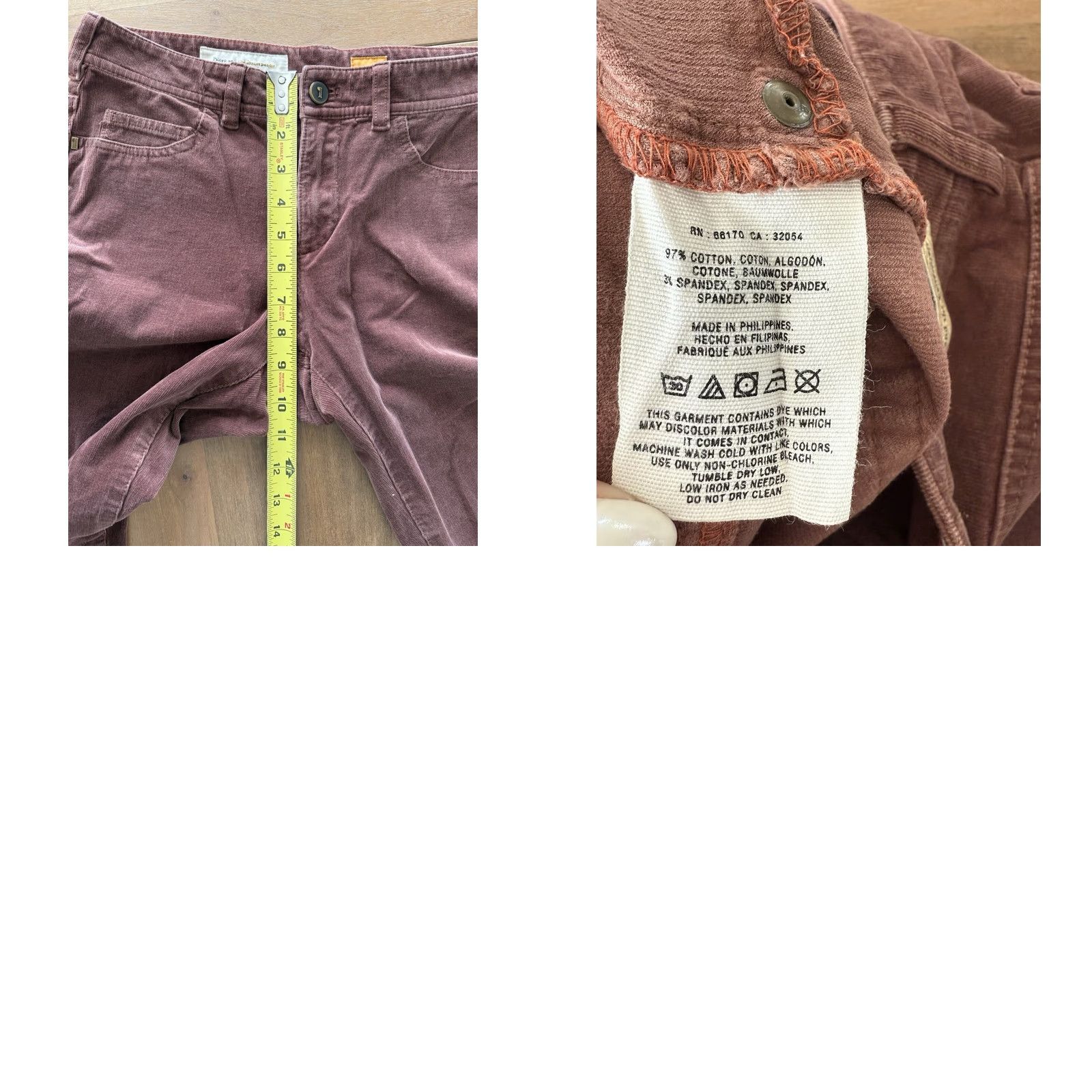 Vintage VINTAGE Pilcro & The Letterpress Corduroy Pants Corduroy Slim Womens 29x26.5 Faded Maroon 27 Skinny Inseam 26.5 Heels, Logo Size 27" / US 4 / IT 40 - 8 Thumbnail