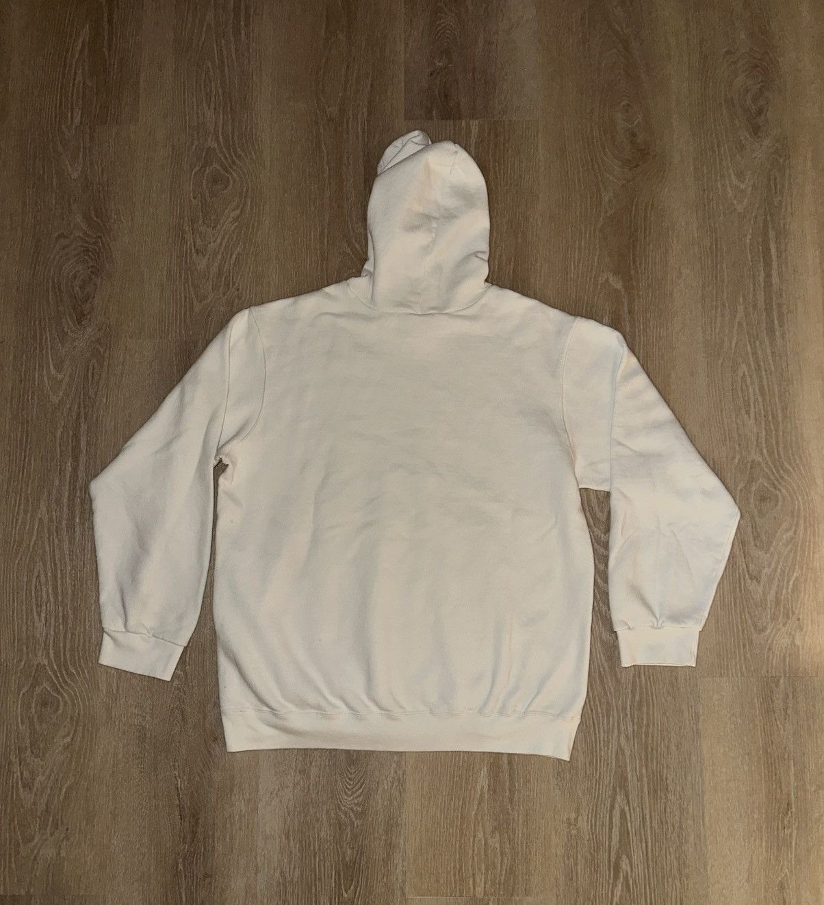 Nike × Vintage Vintage Y2K Nike Center Swoosh White Hoodie Sweatshirt Size US XL / EU 56 / 4 - 2 Thumbnail