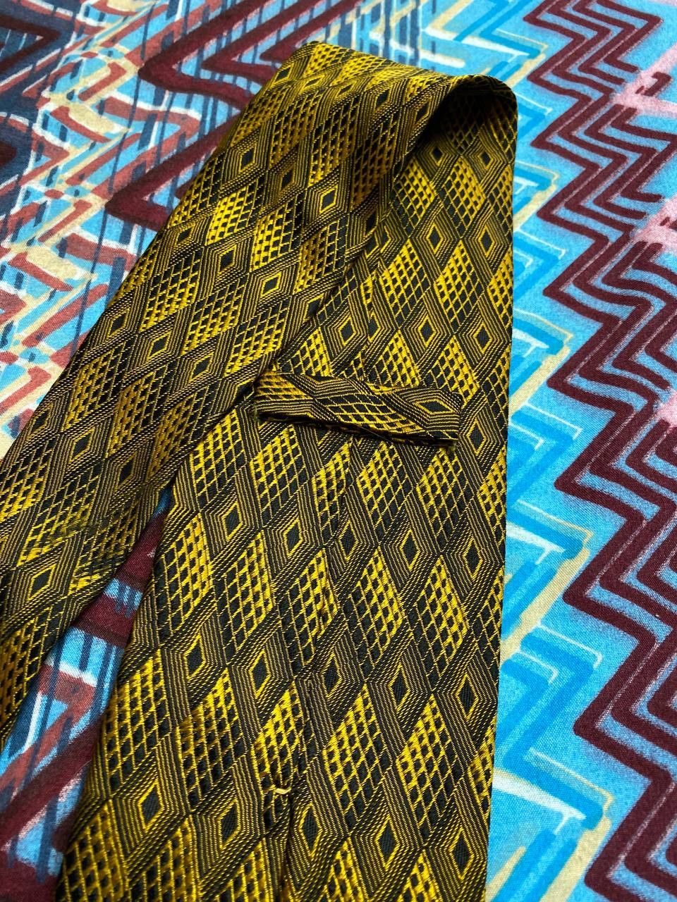 Prada PRADA MILANO ITALY NECKTIE GEOMETRIC DESIGN COLOUR Size ONE SIZE - 5 Thumbnail