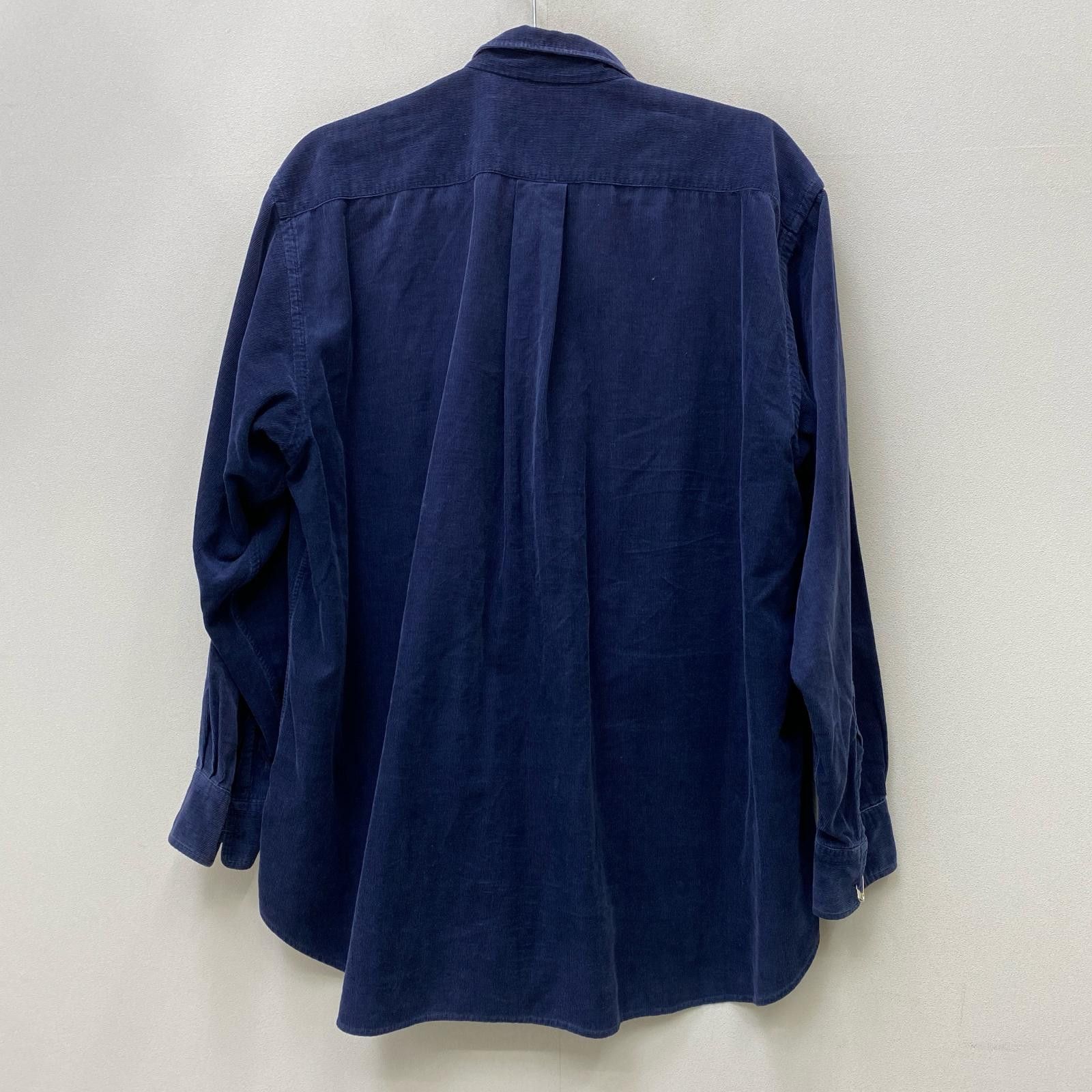 Comme des Garcons Homme Shirt Corduroy zip long sleeve plain pocket zip Navy Size US XL / EU 56 / 4 - 2 Thumbnail