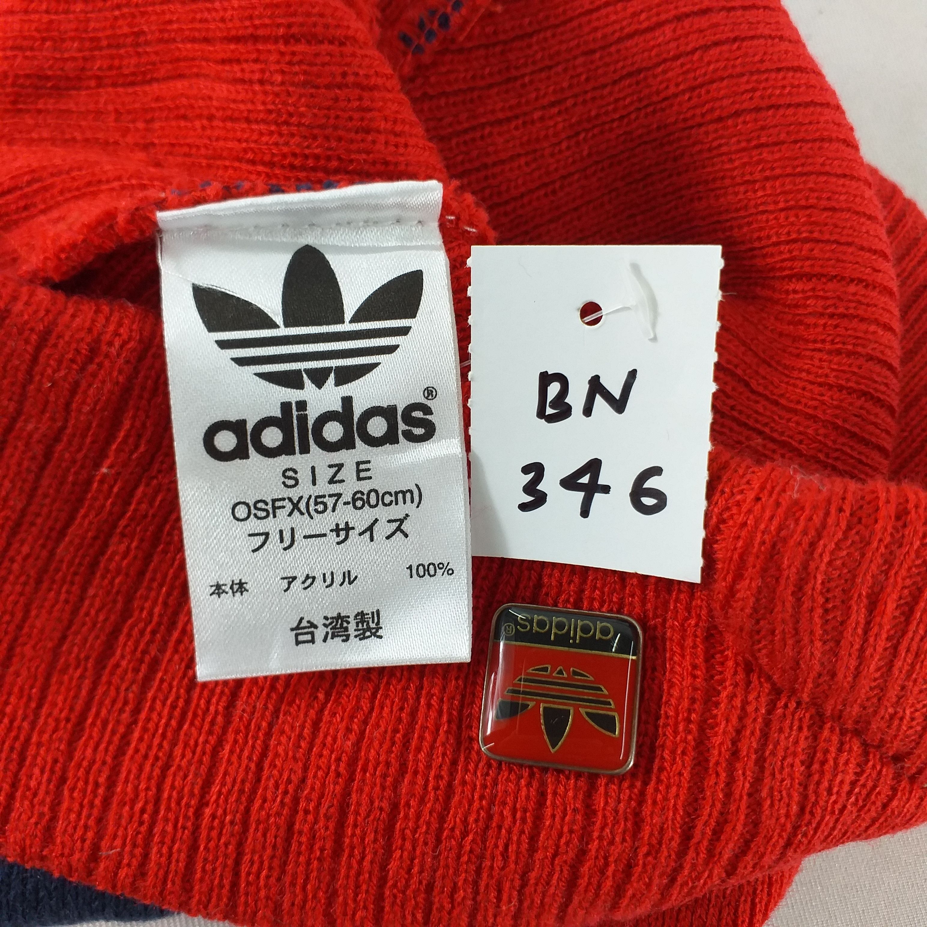 Adidas Adidas Stripes Snow Cap Hat Beanie With Pin Logo -BN346 Size ONE SIZE - 5 Thumbnail
