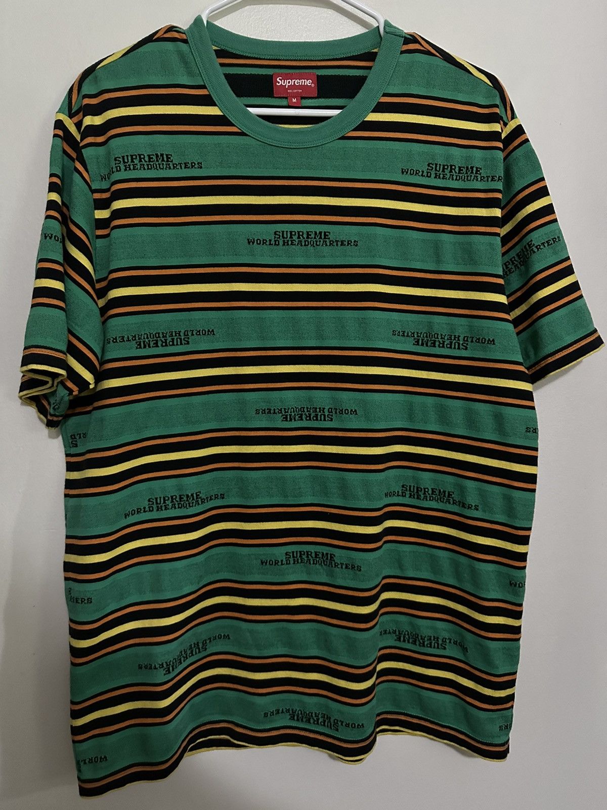 Supreme Supreme HQ Stripe S/S Top Tee Size US M / EU 48-50 / 2 - 1 Thumbnail