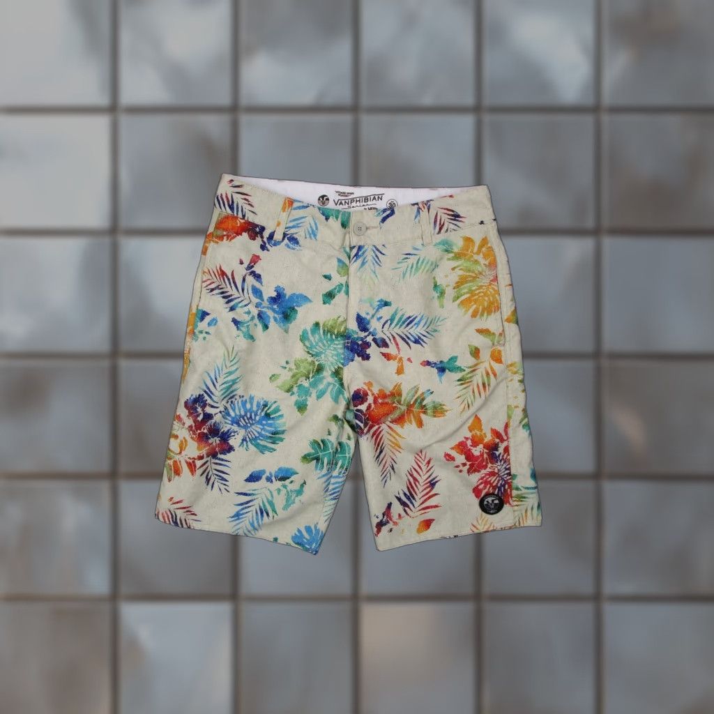 Vans VANS Men’s green floral Vanphibian hybrid casual shorts 30 Beach, Travel, Golf, Everyday Wear, Moisture Wicking, Pockets, Easy Care — Vintage: No Size US 30 / EU 46 - 1 Thumbnail