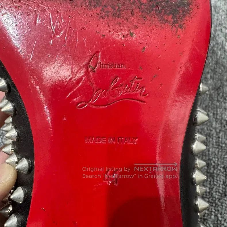 Vintage Christian Louboutin Studded Leather Shoes. Size US 10.5 / EU 43-44 - 5 Thumbnail