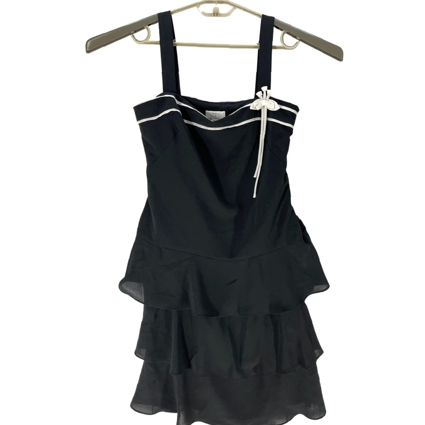 Ann Taylor VINTAGE Ann Taylor LOFT Midi Dress Black Sleeveless 6 Women Prom Dark Coquette A-Line Sleeveless Midi Dress Size M / US 6-8 / IT 42-44 - 2 Thumbnail