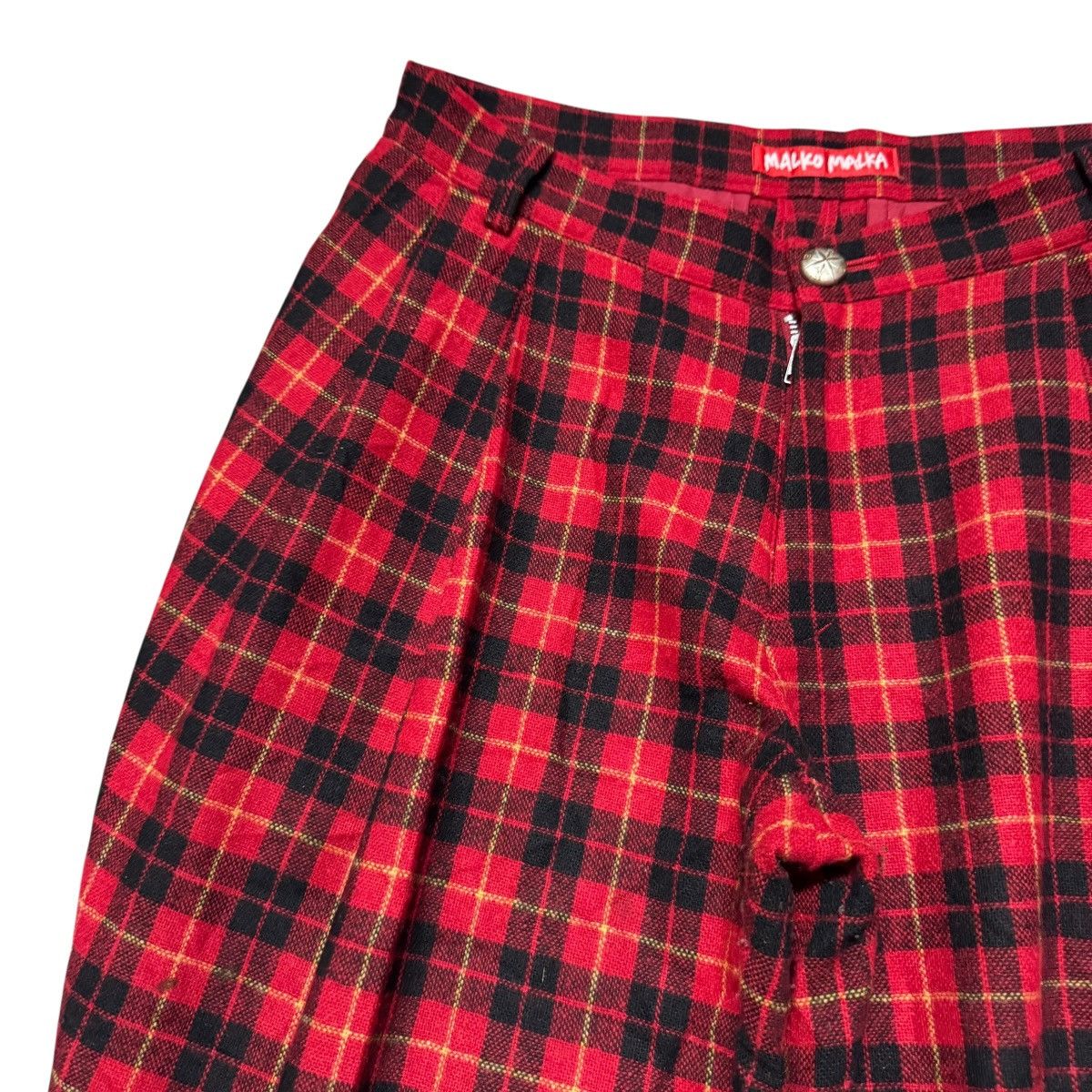 Mari's Rock MALKO MALKA Tartan Plaid Red Punk Trouser Size US 30 / EU 46 - 4 Thumbnail