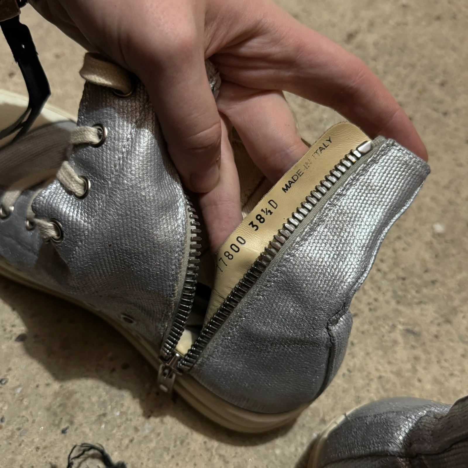 Rick Owens Rick owens drkshdw silver ramones logo Size US 8.5 / IT 38.5 - 12 Thumbnail