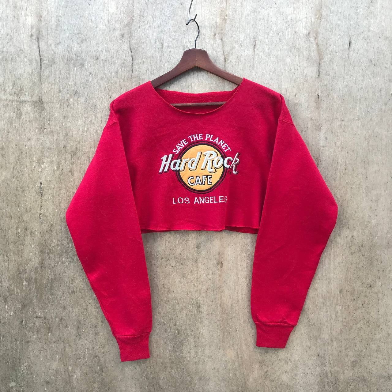 Vintage VINTAGE HARDROCK CAFE LOS ANGELES CROPPED SWEATSHIRT Size M / US 6-8 / IT 42-44 - 1 Thumbnail