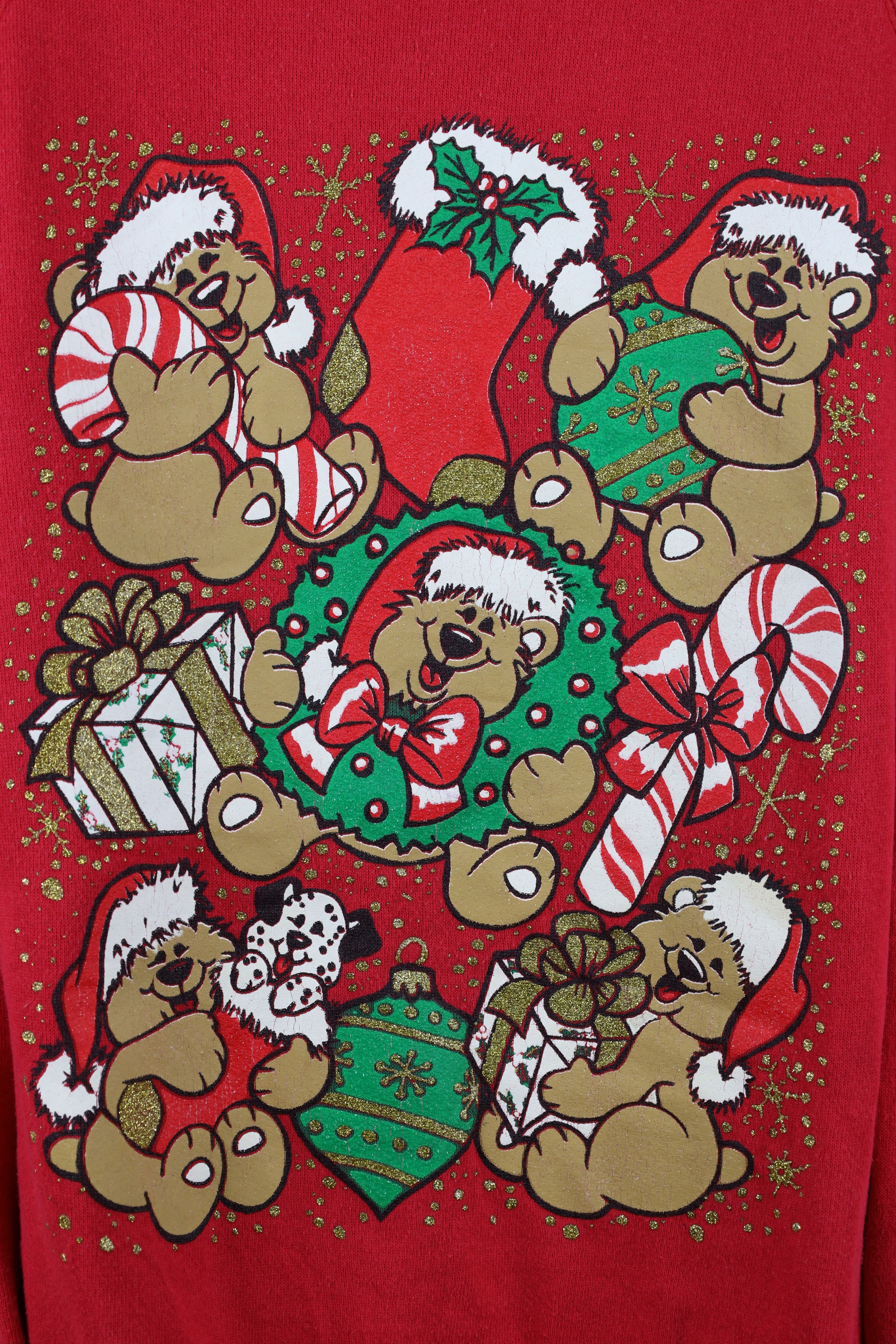 Vintage Vintage 90s Streetwear Bear Puppy Dog Crewneck Sweatshirt Size L / US 10 / IT 46 - 4 Thumbnail