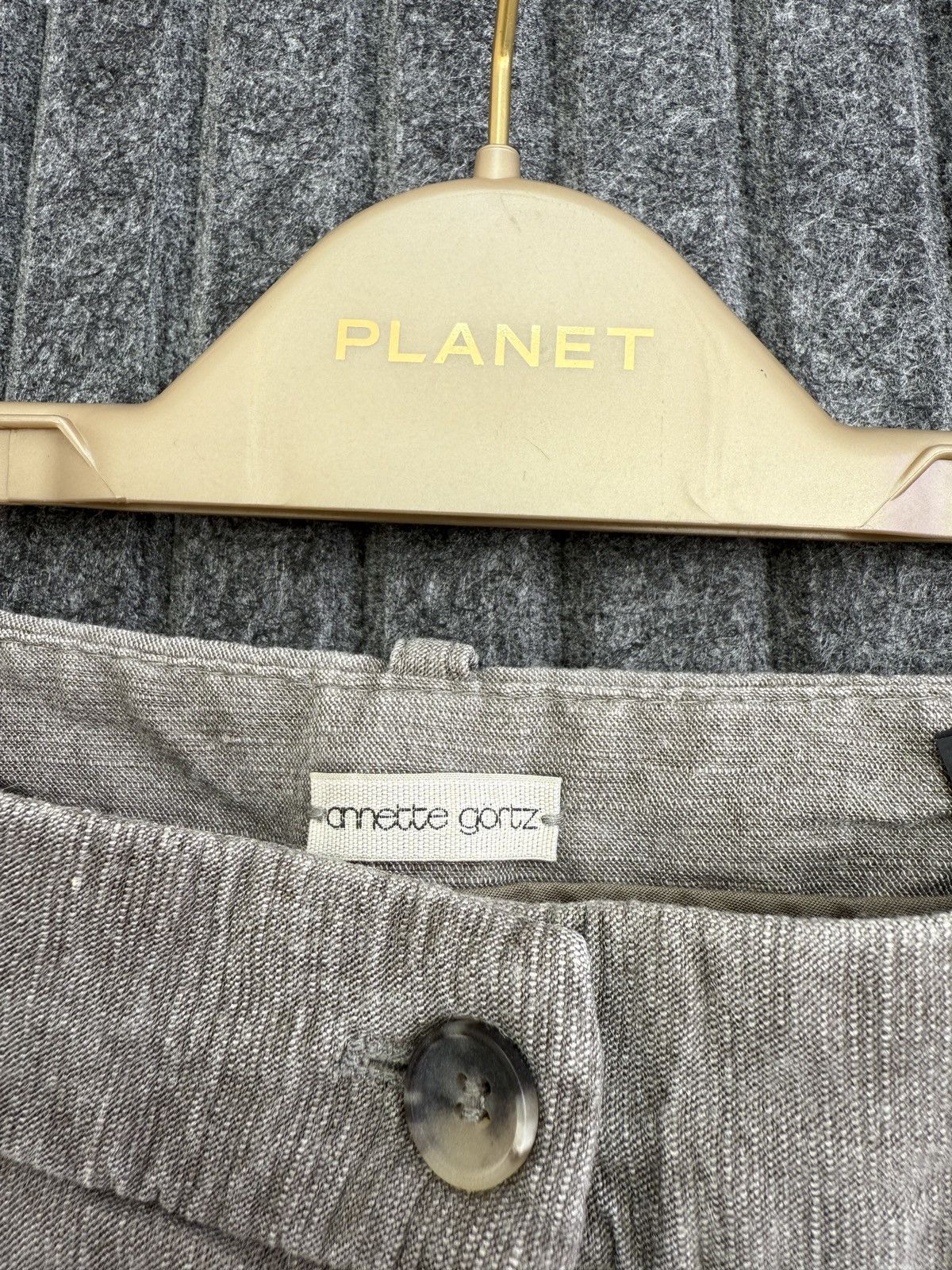 Annette Gortz Vintage Annette Gortz Gray Linen Blend Cropped women’s Pants Size 25" / US 0 / IT 36 - 6 Thumbnail