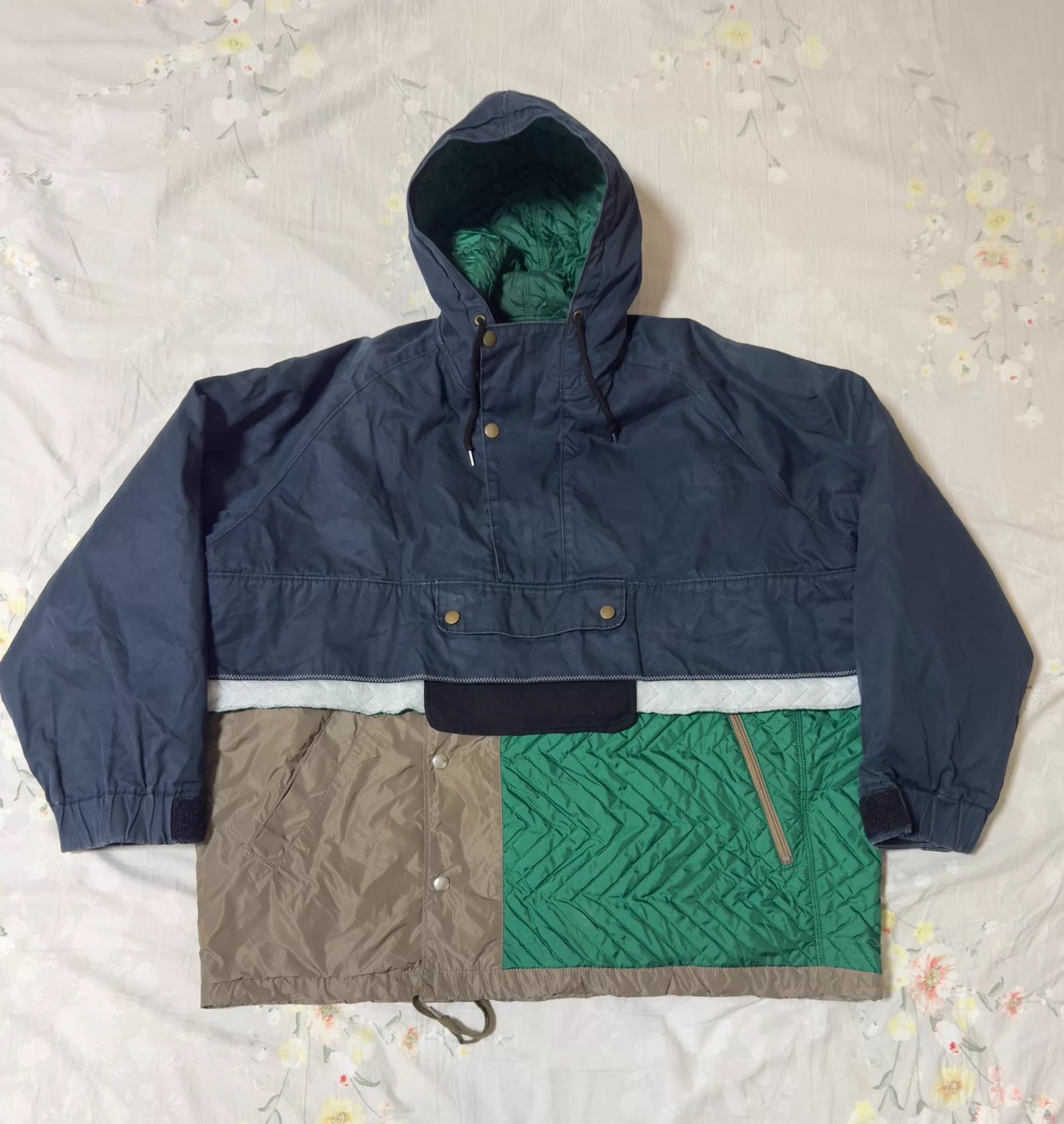 Kolor Kolor 22AW Paneled Colorblocked Jacket Blue Khaki M Size US M / EU 48-50 / 2 - 1 Thumbnail