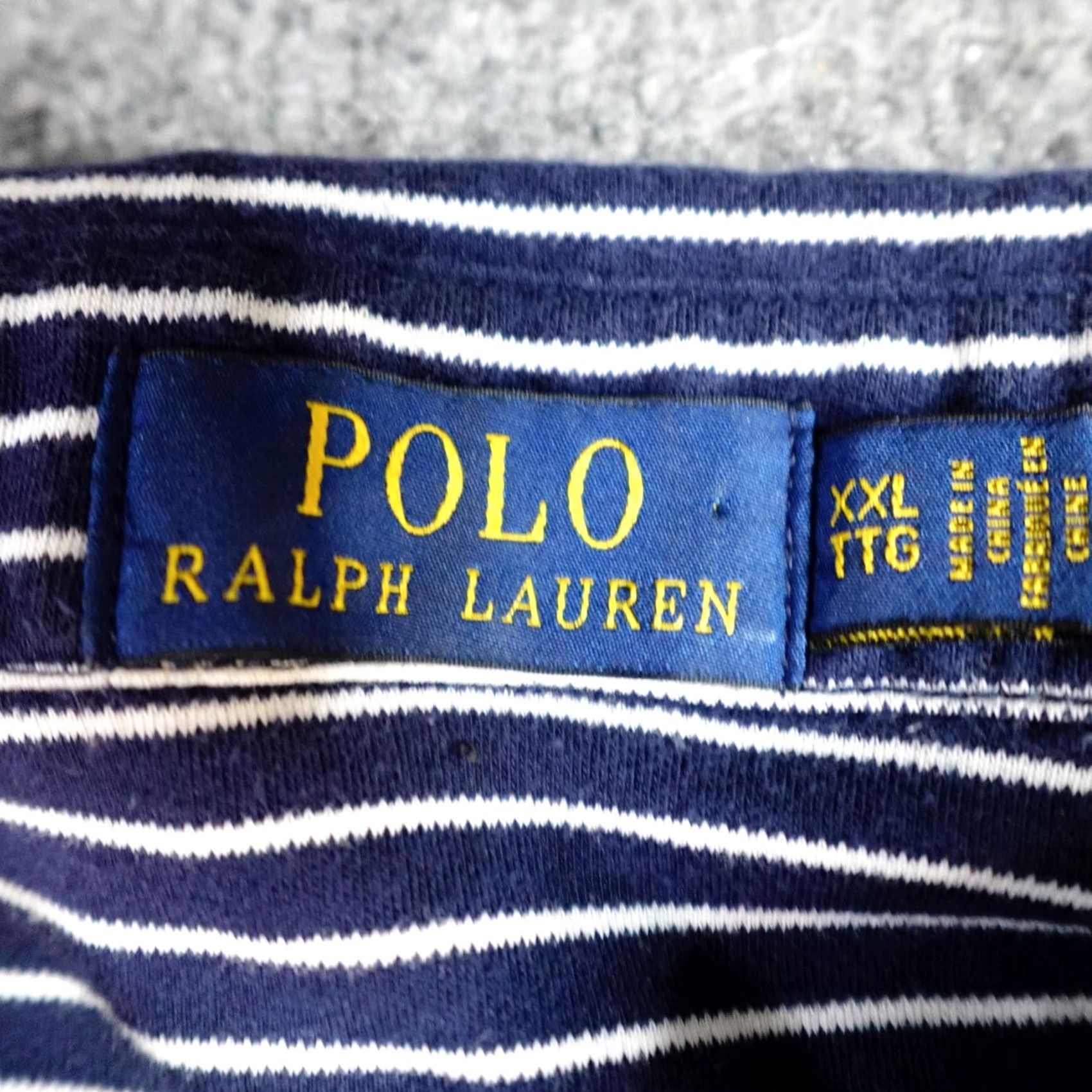 Polo Ralph Lauren Polo Ralph Lauren Polo Shirt 2XL Blue Striped Jersey Knit Short Sleeve Collared Button Embroidered Men Size US XXL / EU 58 / 5 - 4 Thumbnail