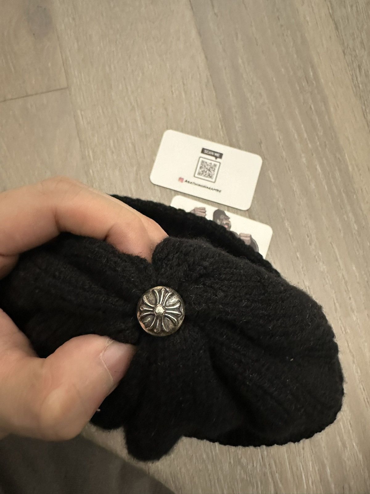 Chrome Hearts Chrome Hearts Cashmere Sludge Beanie Black/Red Size ONE SIZE - 3 Thumbnail