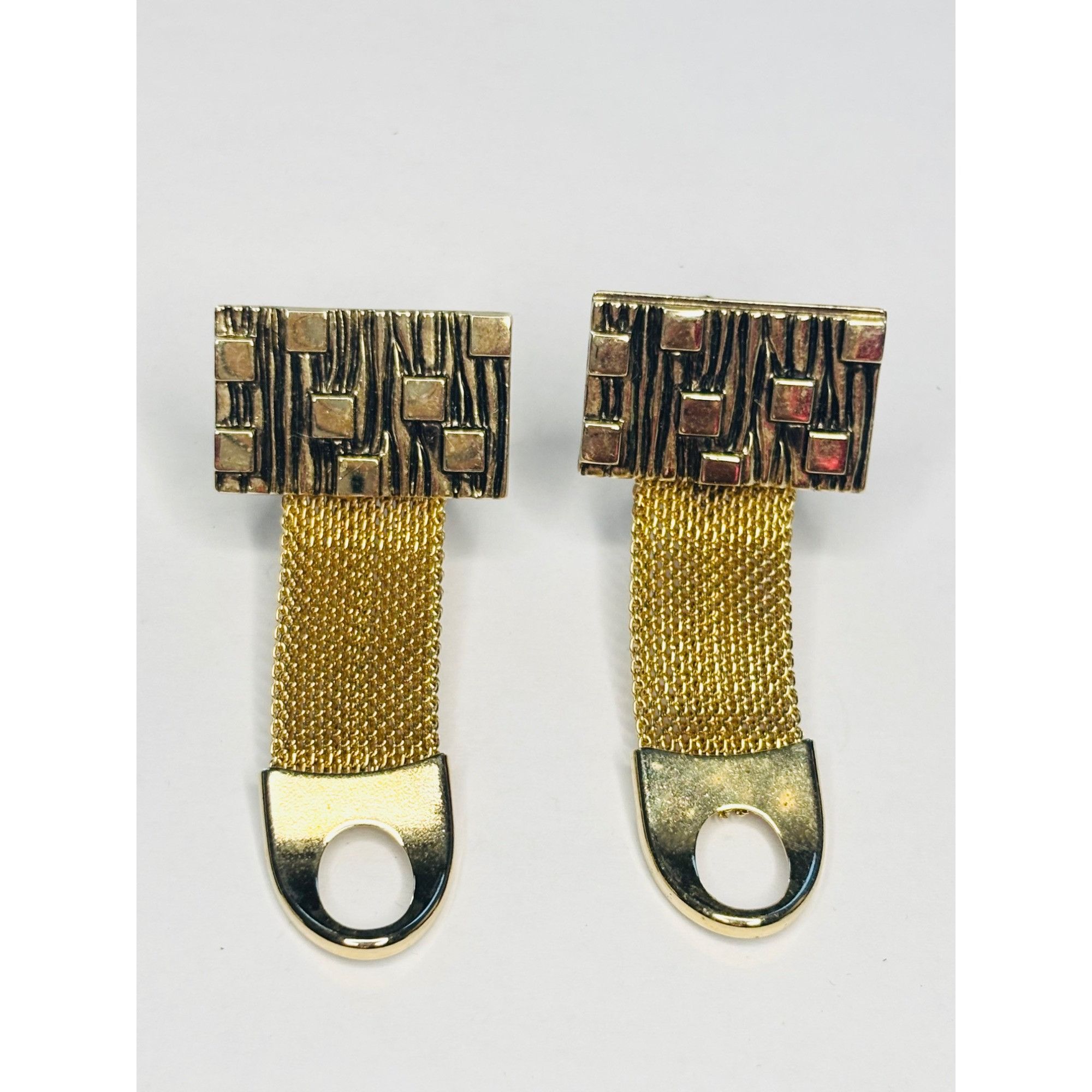 Other Vintage Anson Rectangular Bark Square Texture Gold Plated Wr Size ONE SIZE - 3 Thumbnail