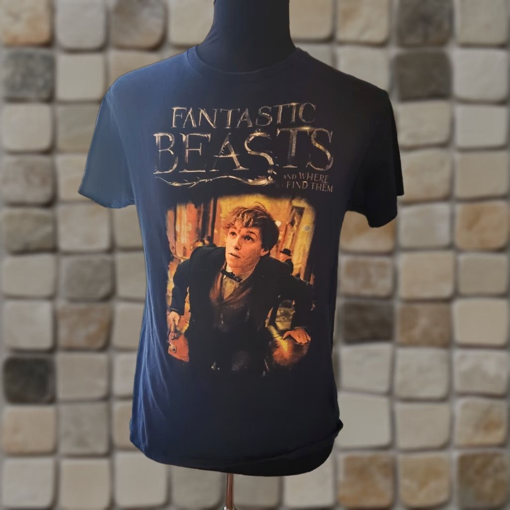 Vintage Fantastic Beasts and Where to Find Them Poster Blue T-Shirt Men’s Medium Size US M / EU 48-50 / 2 - 1 Thumbnail