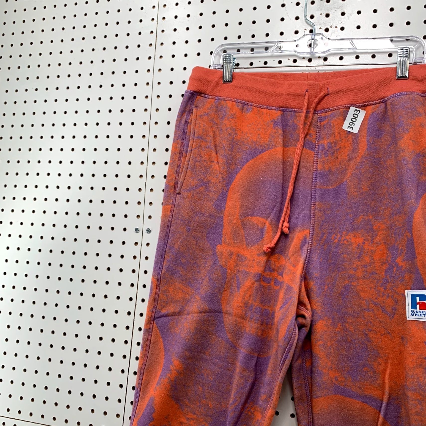 Russell Athletic VINTAGE Russell Athletic A ASAP Sweatpants Men's Medium Orange Skull Activewear 34x26 Hip Hop Size US 31 - 4 Thumbnail