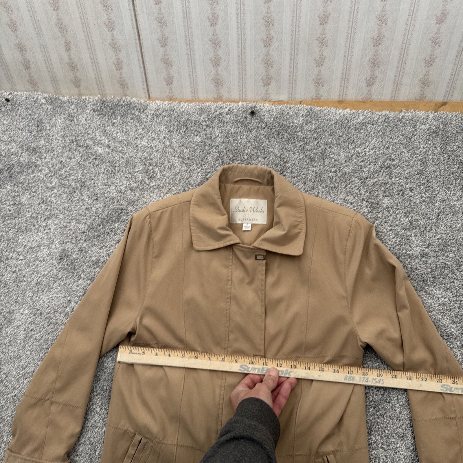 Other Vintage 90s Trench Coat Women Small Office Light Academia Size S / US 4 / IT 40 - 3 Thumbnail