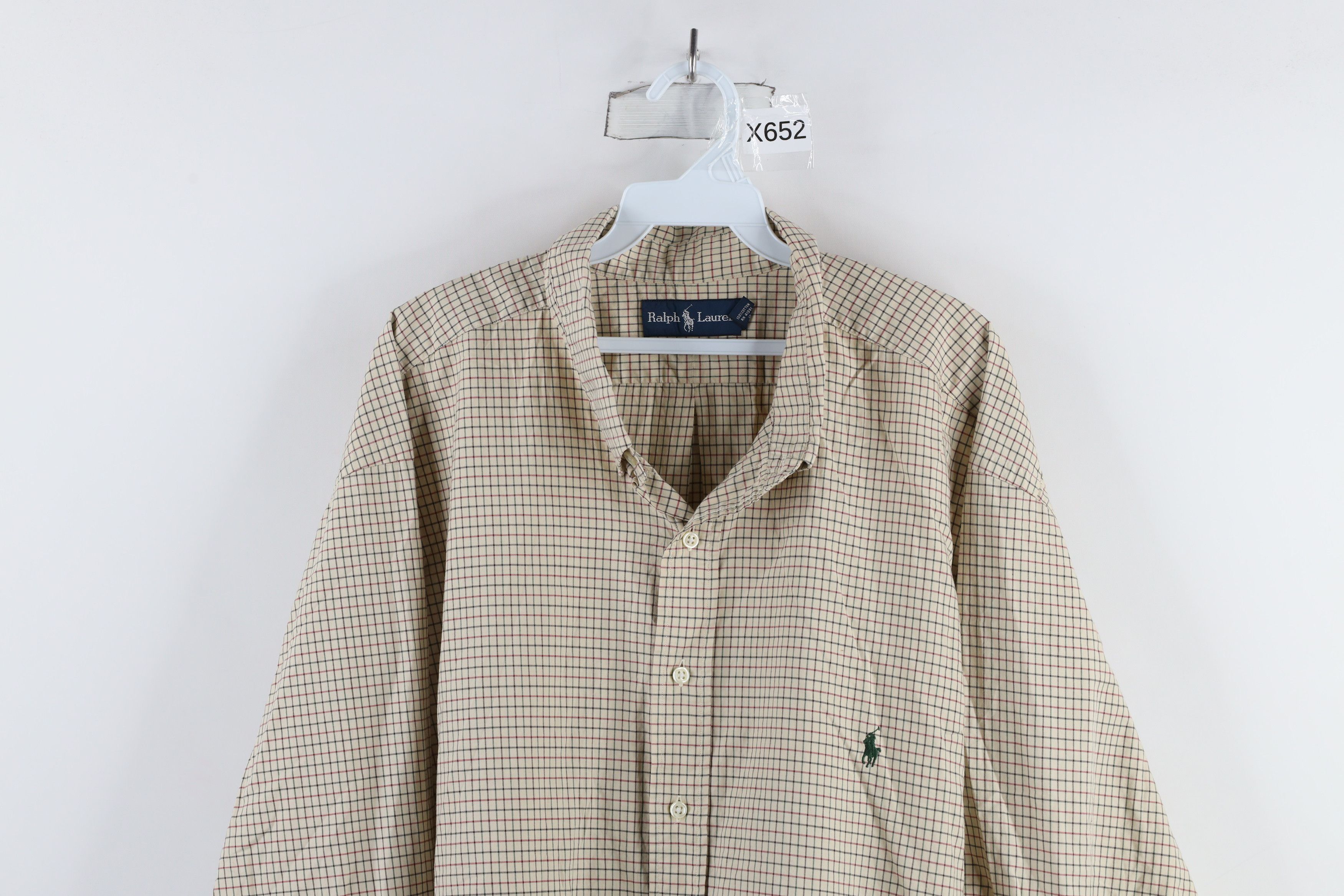 Ralph Lauren × Vintage Vintage 90s Ralph Lauren Collared Button Down Shirt Plaid Size US XXL / EU 58 / 5 - 2 Thumbnail