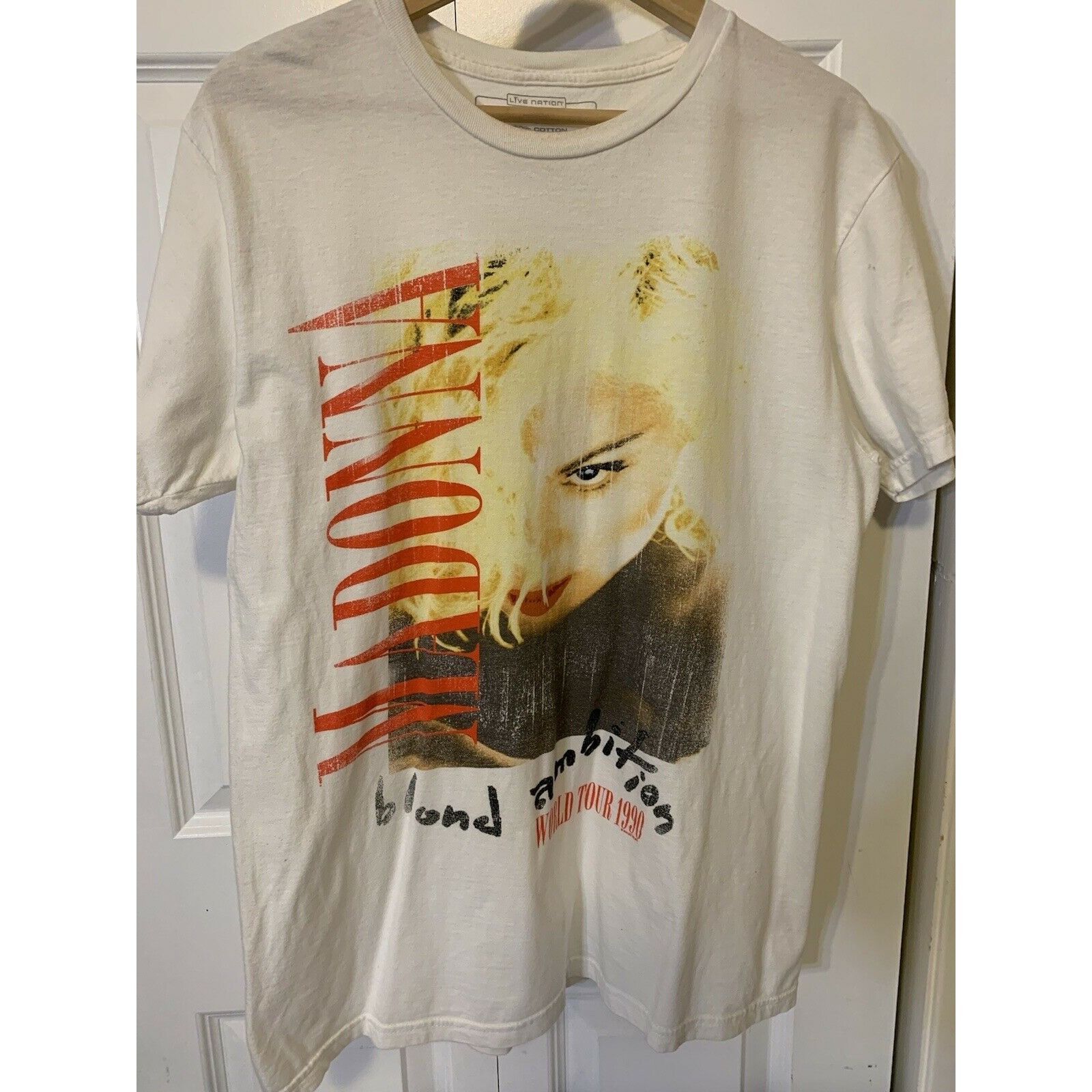 Other Madonna Vintage 1990 Blond Ambition Tour White T-Shirt Sz L Size US L / EU 52-54 / 3 - 3 Thumbnail