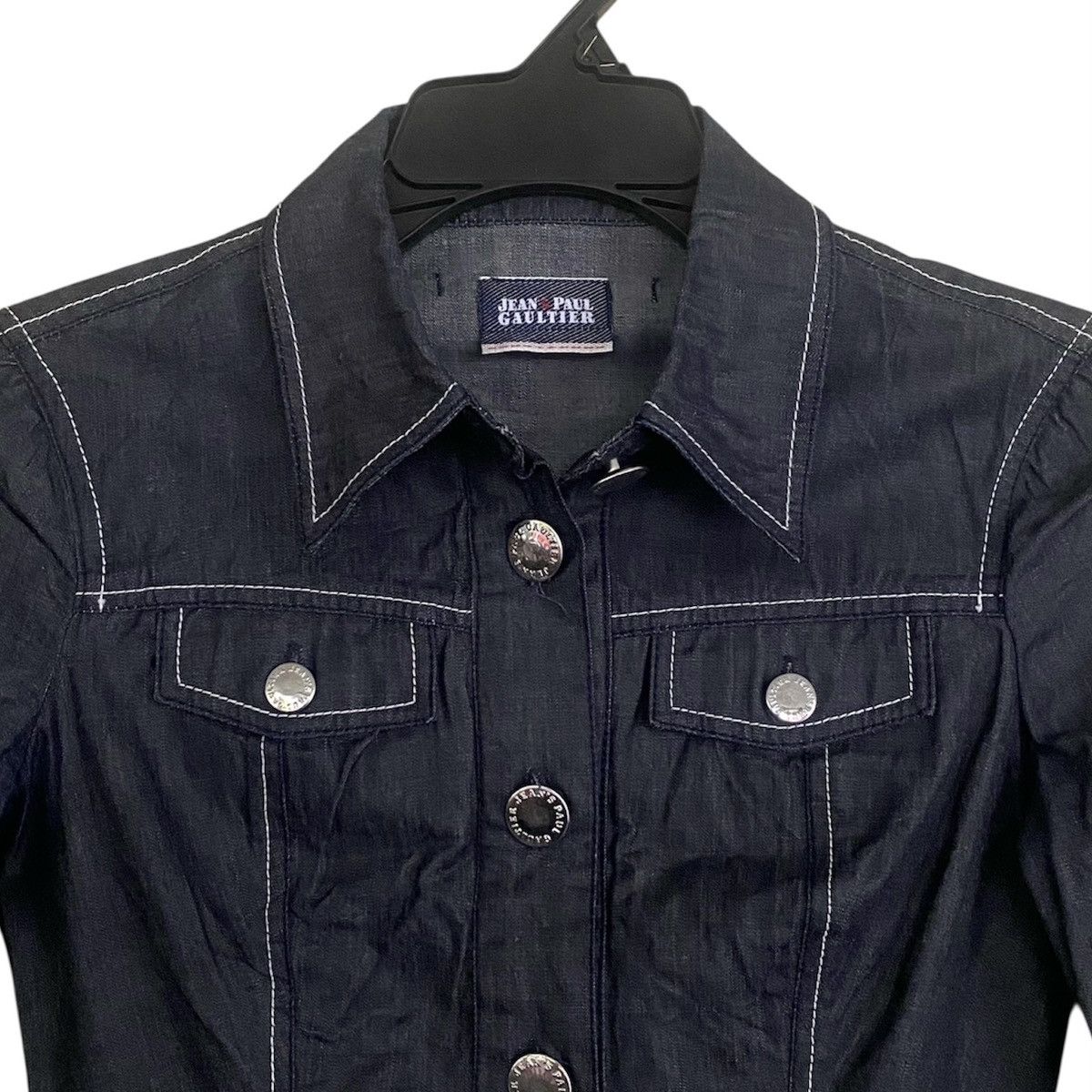 Jean Paul Gaultier Jean Paul Gaultier Crop Denim Jacket Size L / US 10 / IT 46 - 4 Thumbnail