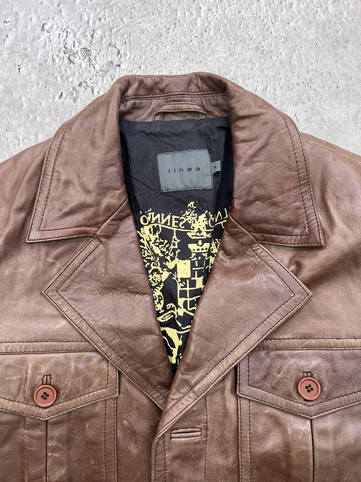 Vintage BLAZER Avant Garde Leather BROWN Jacket DISTRESSED Size US M / EU 48-50 / 2 - 6 Thumbnail