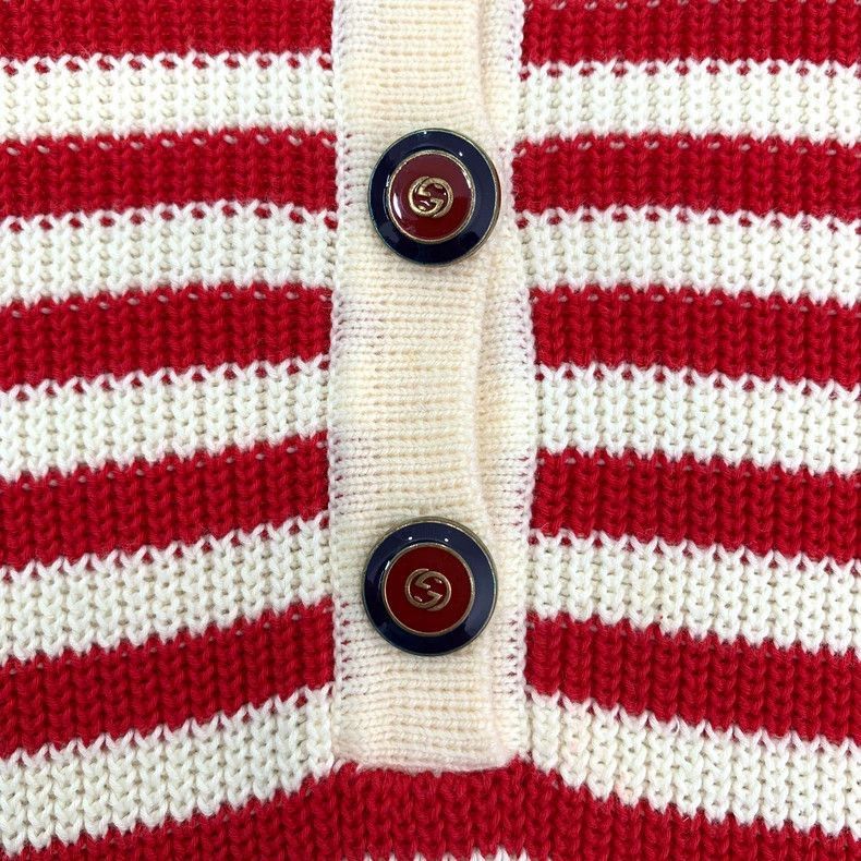 Gucci Gucci Red Striped Knit Dress XS-2506 Size 22" - 5 Thumbnail
