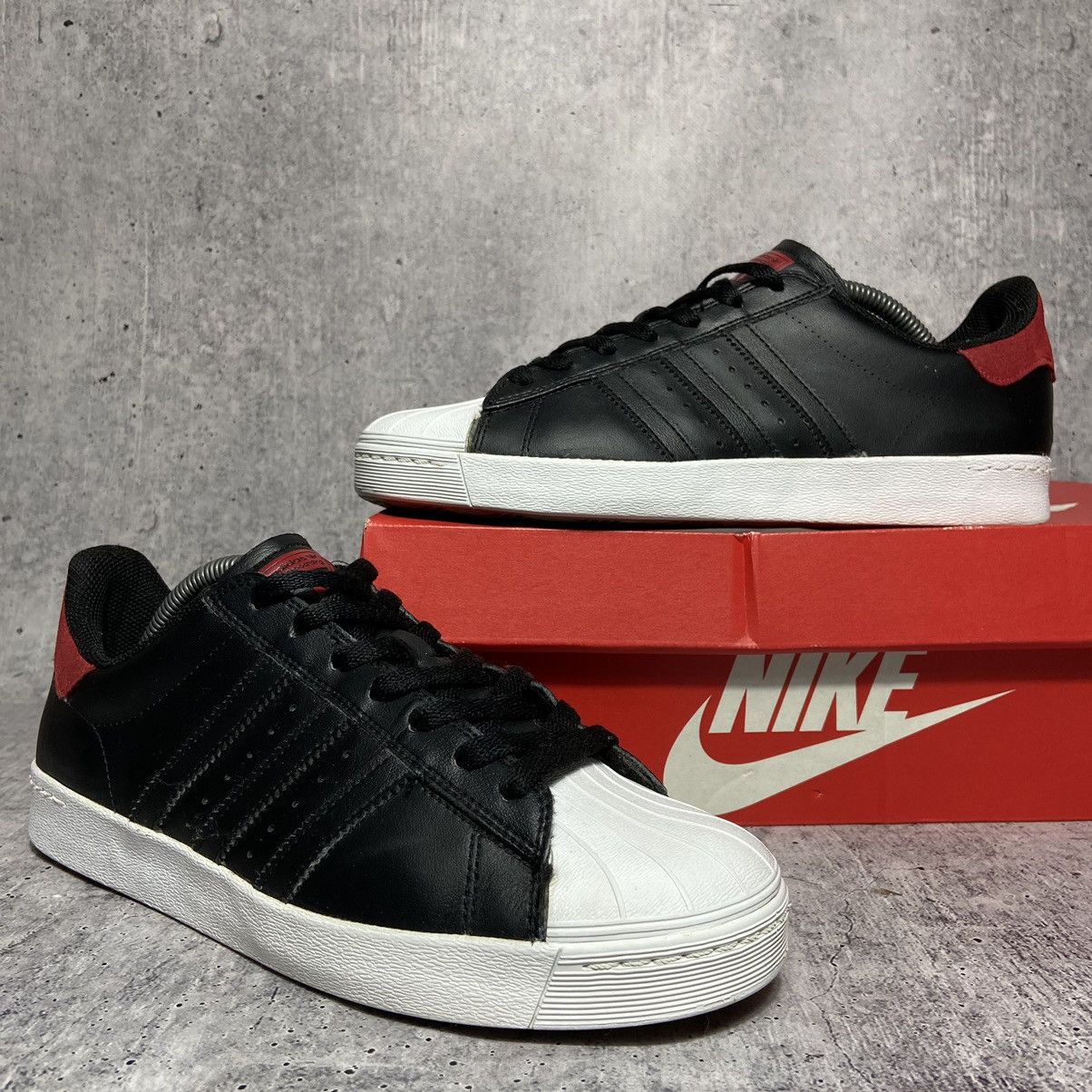 image of Crazy Adidas Superstar Skateboarding Shoes in Black, Men's (Size 7)