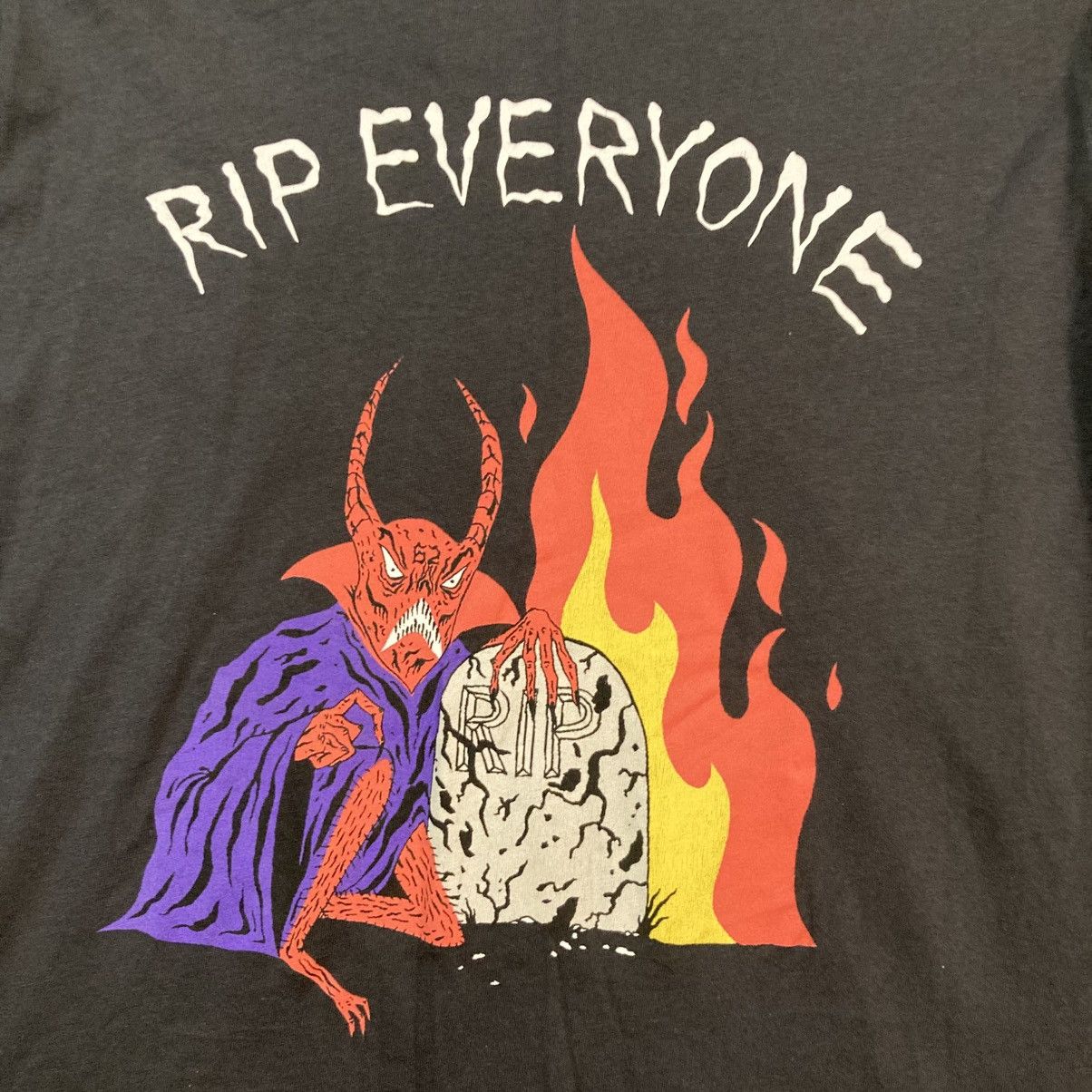 Designer × Vintage Stance Neck Face Rip Everyone Devil LS Black Shirt Mens M Size US M / EU 48-50 / 2 - 2 Thumbnail
